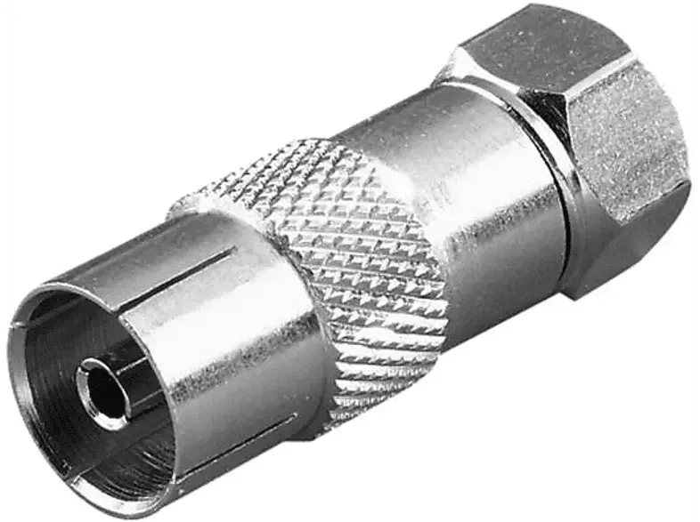 Vivanco 44014 F-Adapter, F-Stecker/ Koax-Kupplung; F-Kurzadapter