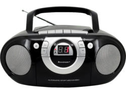 Soundmaster SCD51000SW CD Boombox mit UKW Radio und Kassettenspieler, Schwarz; CD Radio