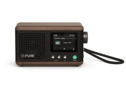 Pure Classic Mini - Das charmante tragbare Digitalradio, Kaffee Schwarz/Walnuss; DAB+ Radio