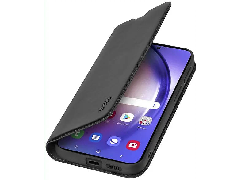 SBS 70264 Wallet Lite Bookcover, für Samsung Galaxy A55, Schwarz; Handyhülle