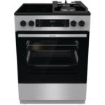 ЗОРА Готварска печка (ток/газ) Gorenje GKC6C60XT , 2 газ 2ток , INOX