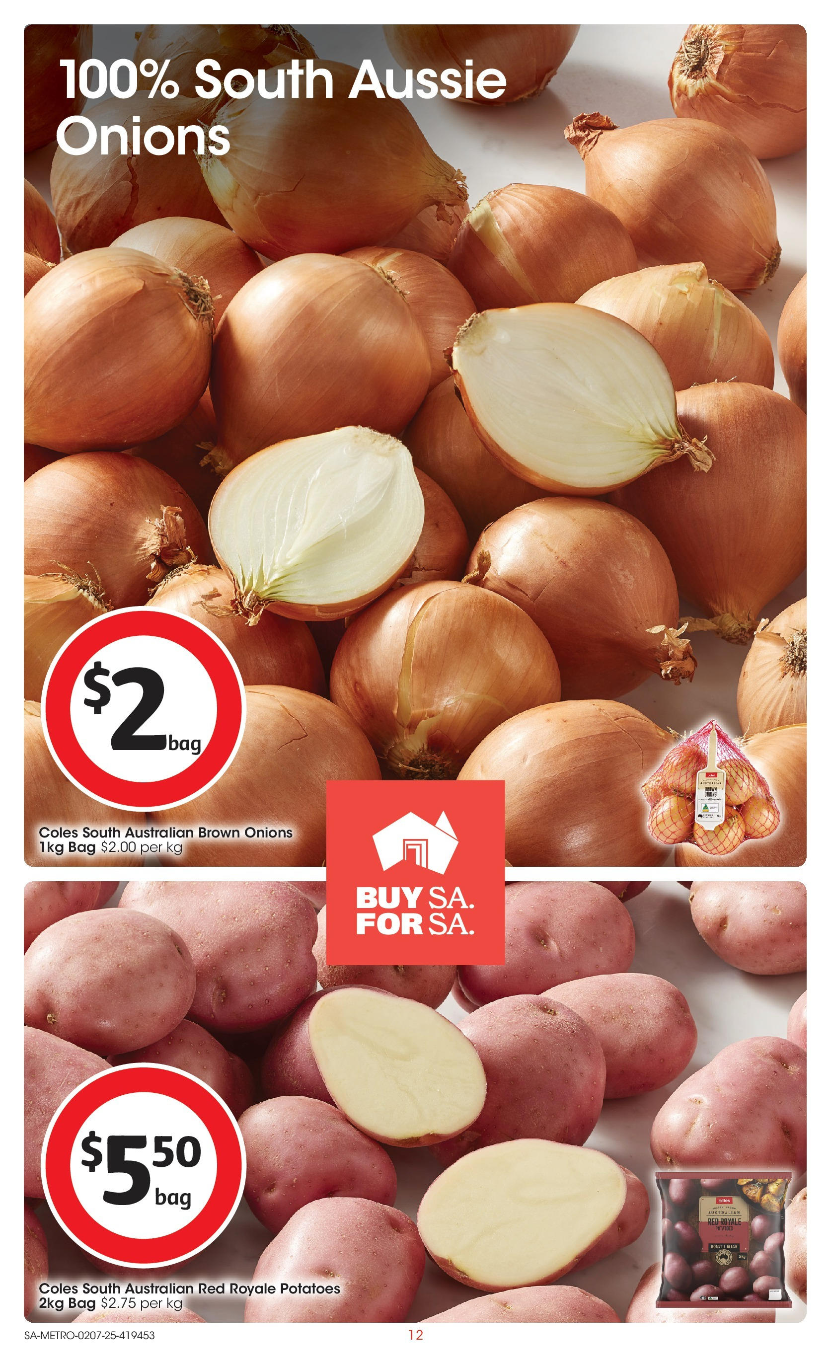 ﻿﻿Coles catalogue valid from 02/07/2025 > Online Australia | Page: 12 | Products: Potatoes, Onions, Bag