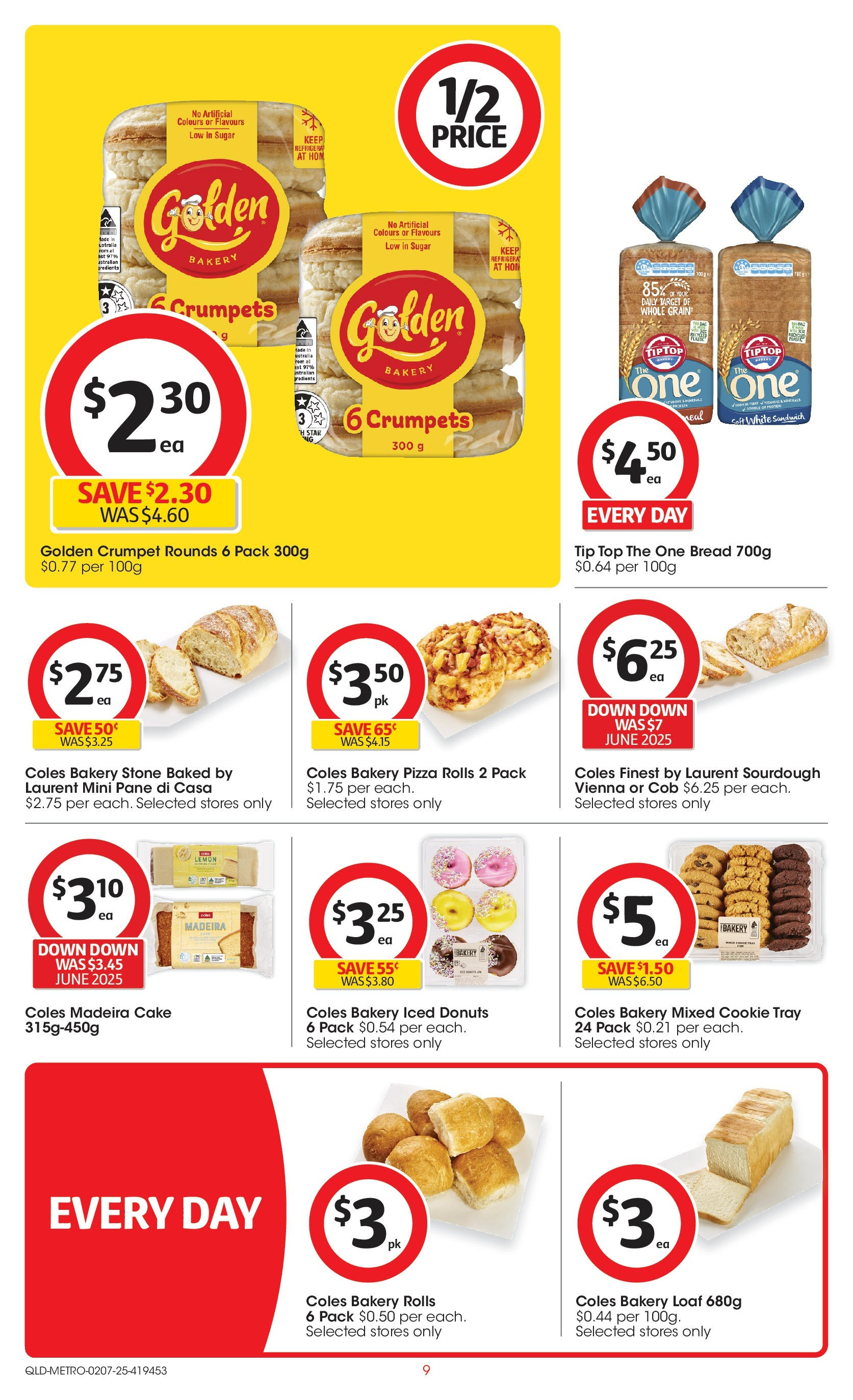 ﻿﻿Coles catalogue valid from 02/07/2025 > Online Australia | Page: 9 | Products: Bread, Pizza, Sugar, Bakery