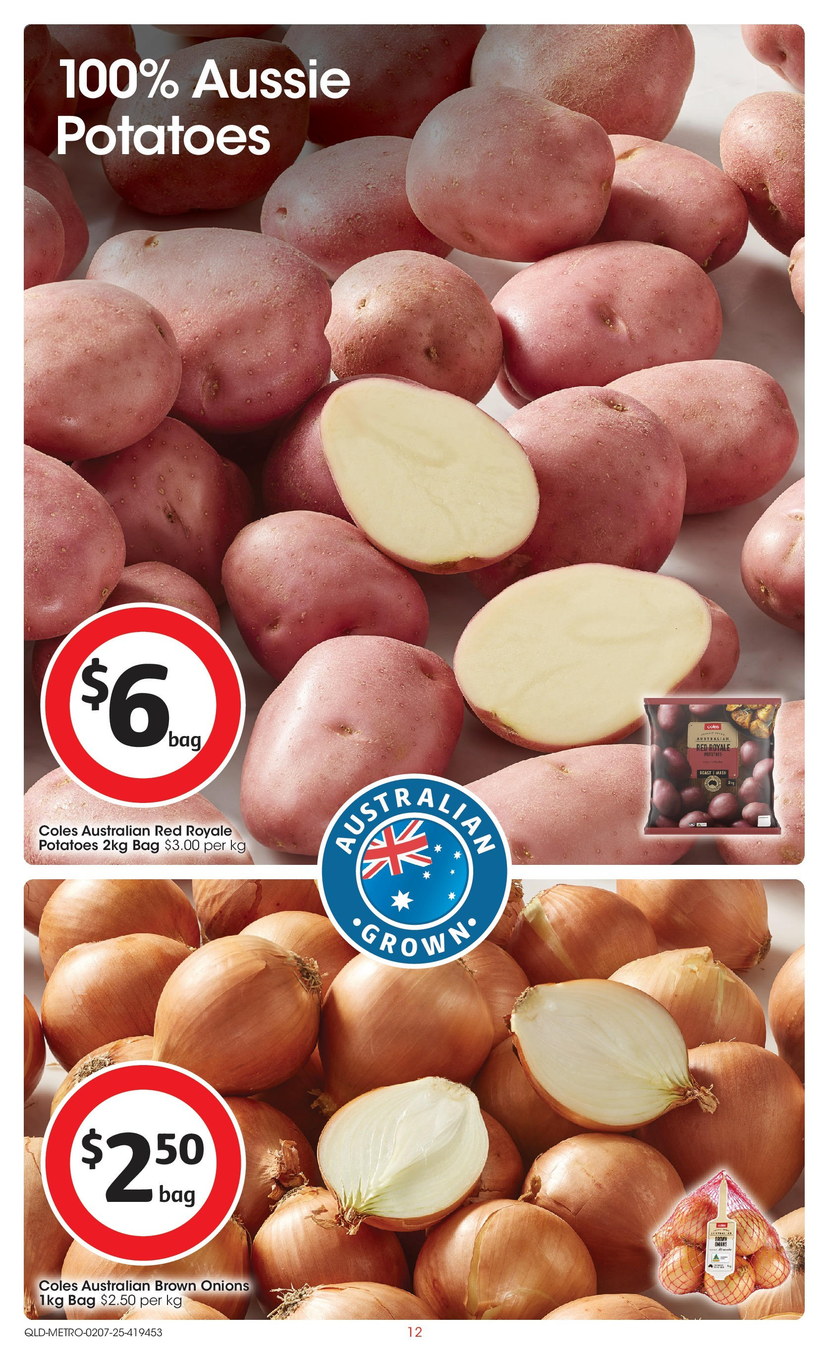 ﻿﻿Coles catalogue valid from 02/07/2025 > Online Australia | Page: 12 | Products: Potatoes, Onions, Bag