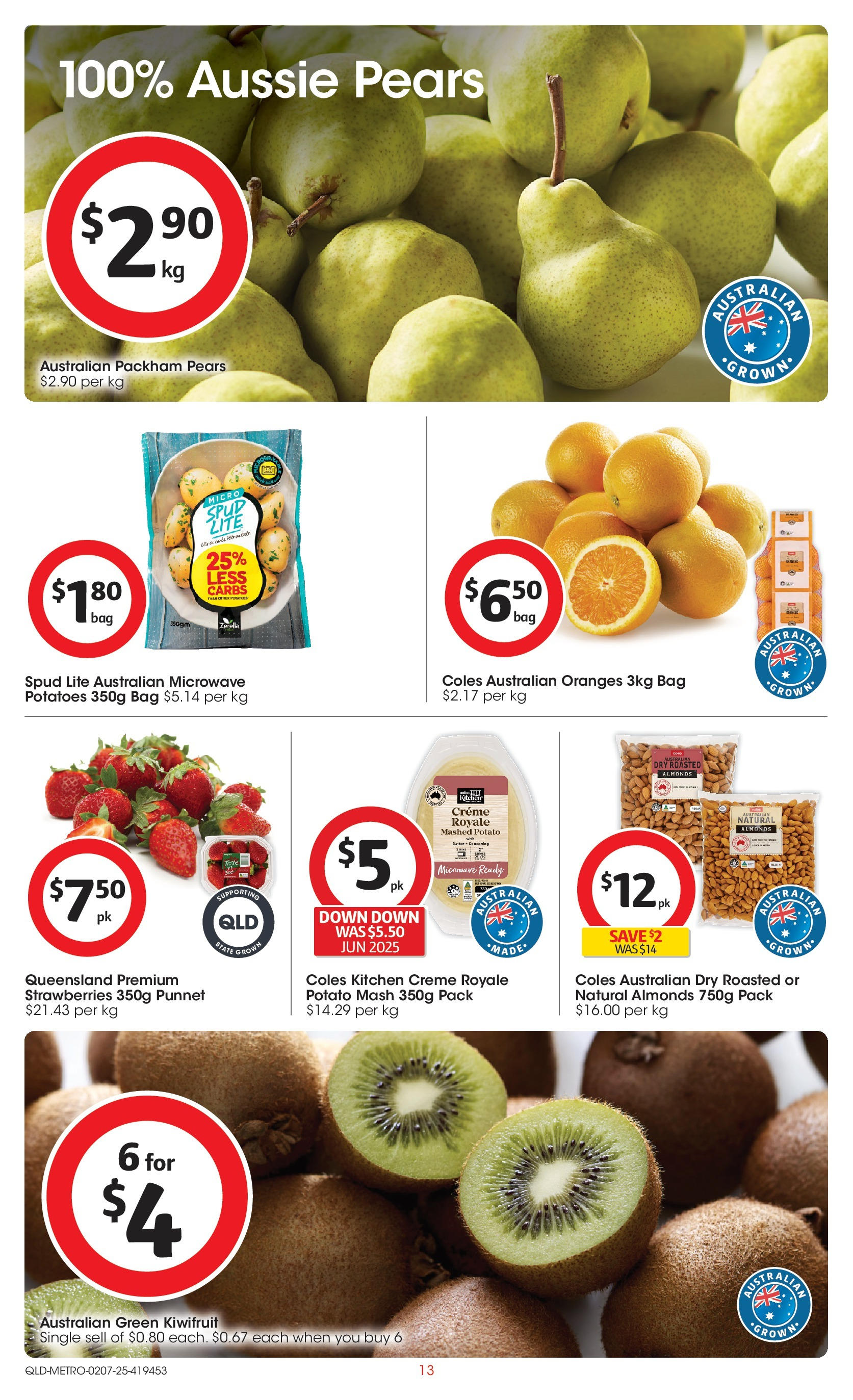 ﻿﻿Coles catalogue valid from 02/07/2025 > Online Australia | Page: 13 | Products: Almonds, Oranges, Bag, Microwave