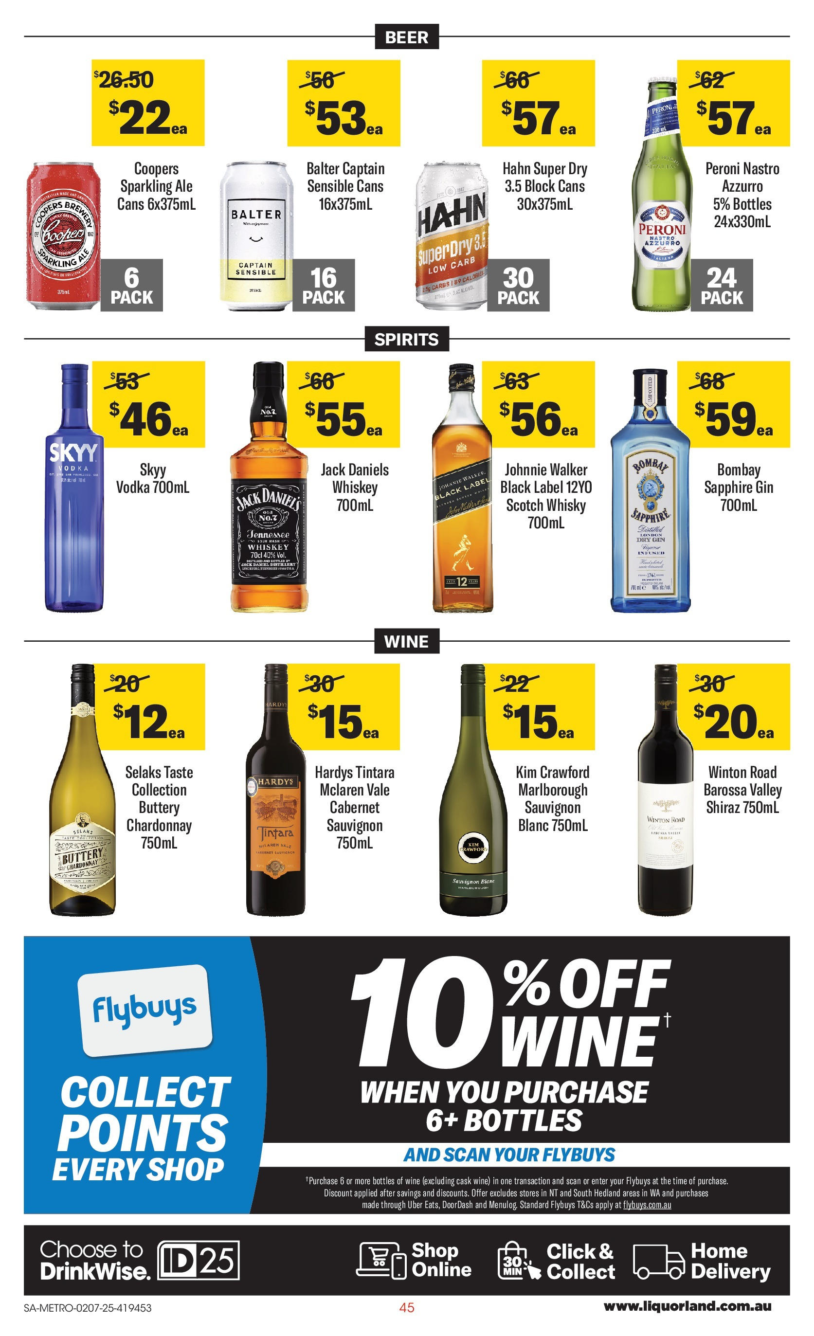 ﻿﻿Coles catalogue valid from 02/07/2025 > Online Australia | Page: 45 | Products: Wine, Beer, Vodka, Scotch