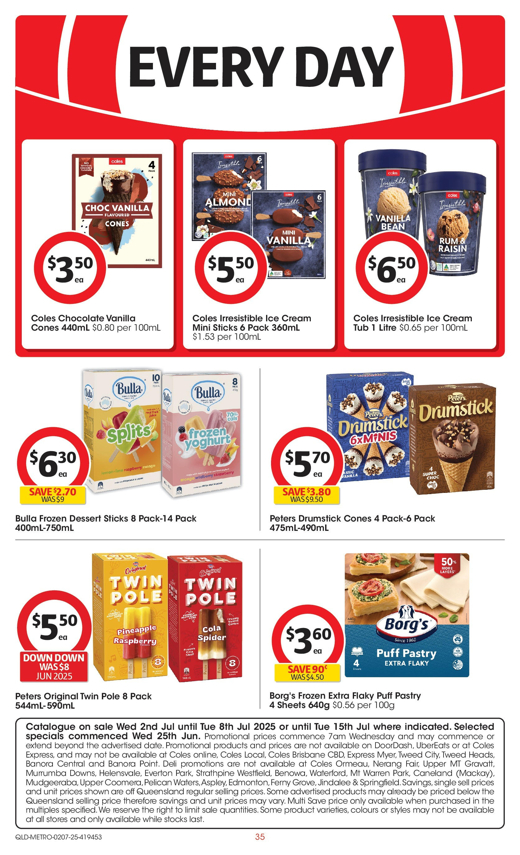 ﻿﻿Coles catalogue valid from 02/07/2025 > Online Australia | Page: 35 | Products: Dairy, Ice cream, Rum, Raspberry