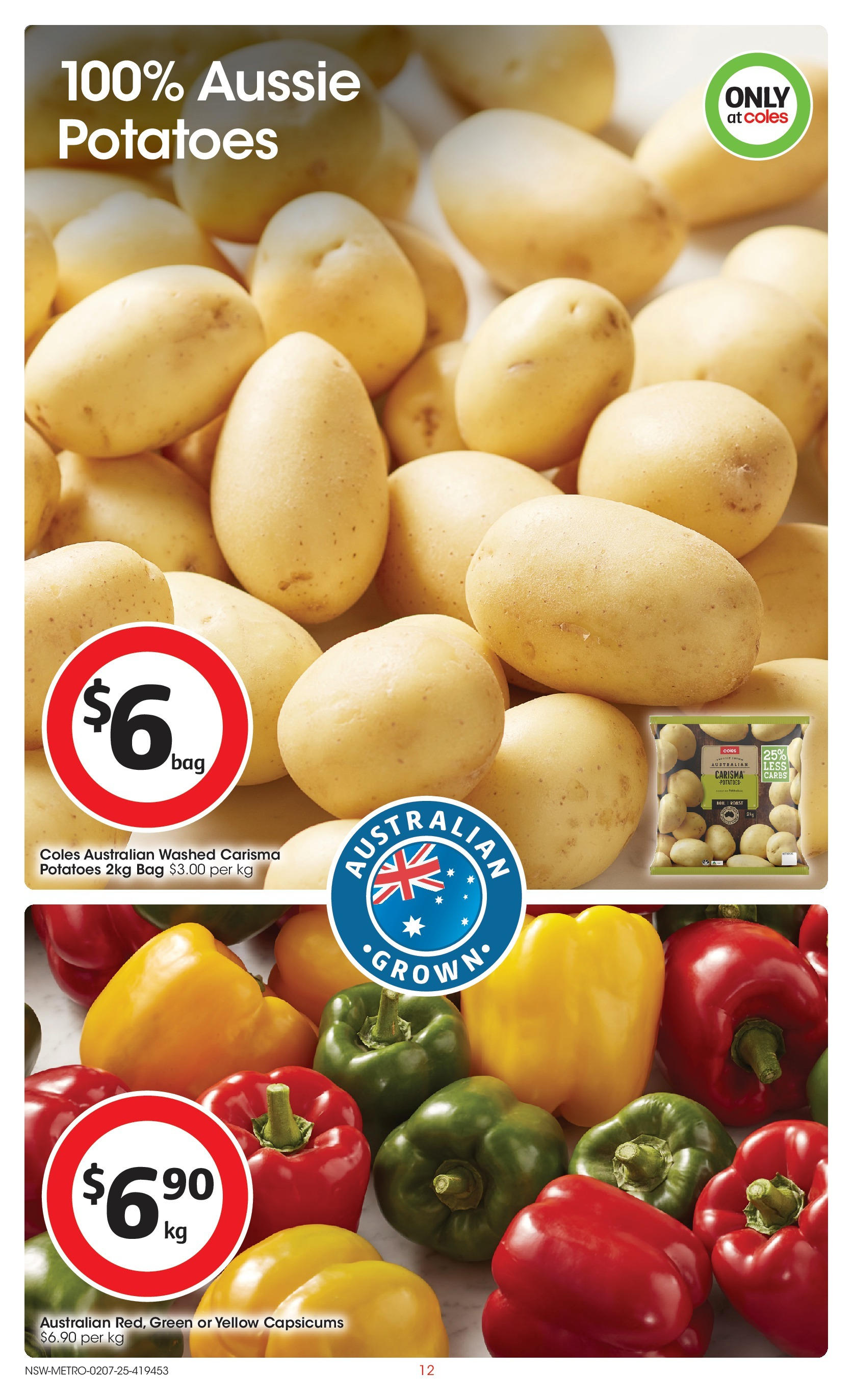 ﻿﻿Coles catalogue valid from 02/07/2025 > Online Australia | Page: 12 | Products: Potatoes, Bag