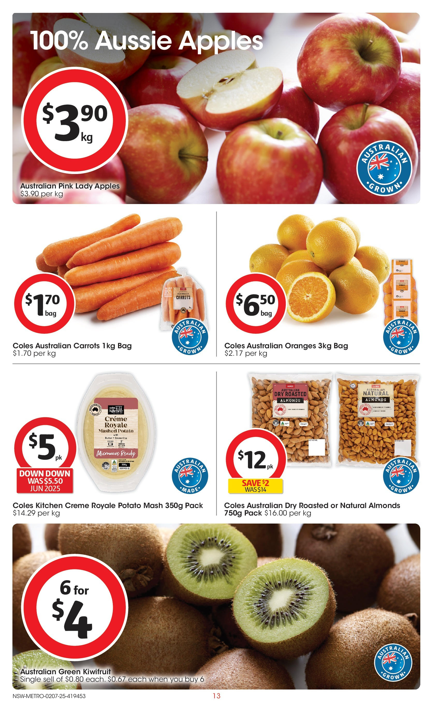 ﻿﻿Coles catalogue valid from 02/07/2025 > Online Australia | Page: 13 | Products: Apples, Kiwifruit, Carrots, Microwave