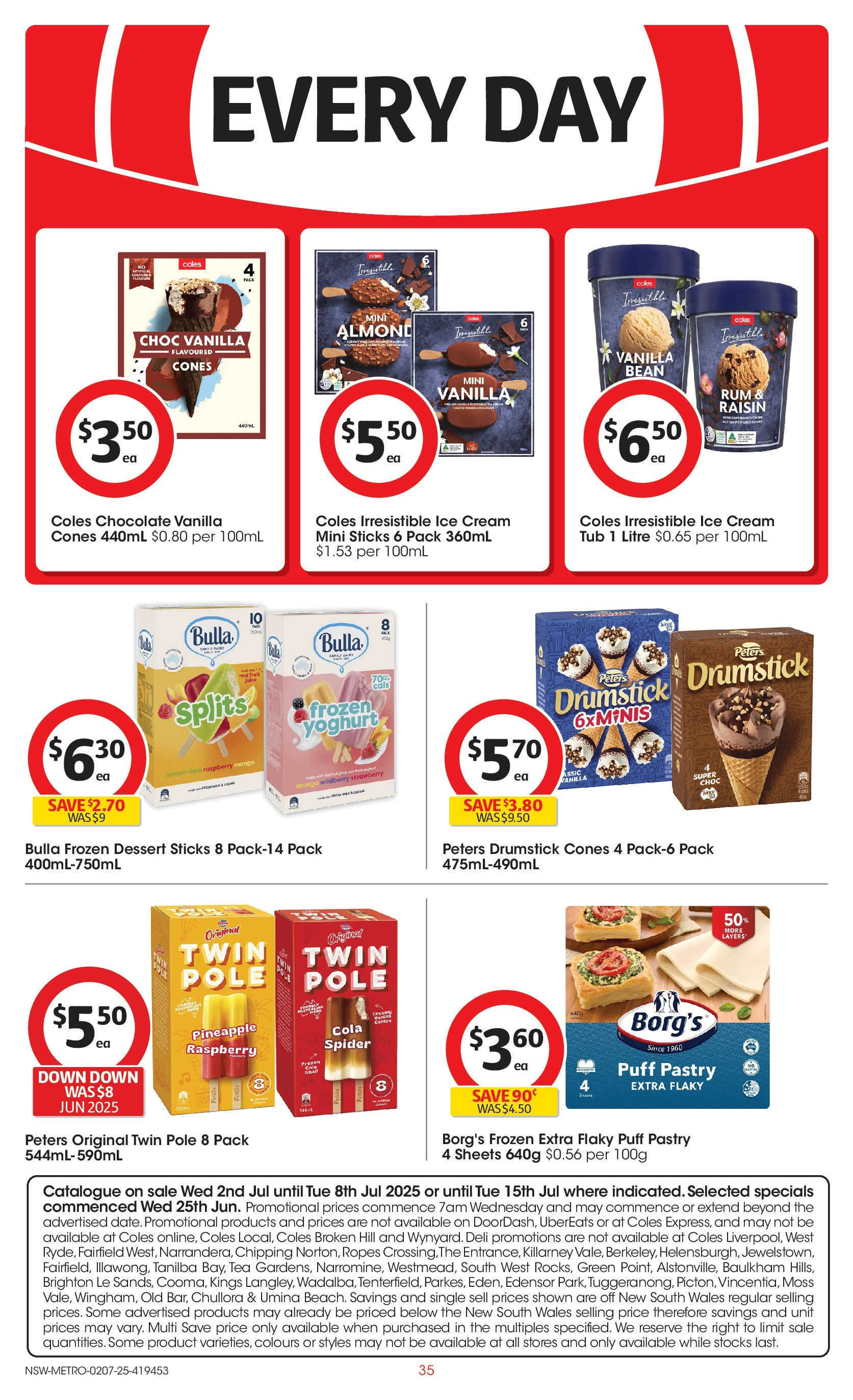 ﻿﻿Coles catalogue valid from 02/07/2025 > Online Australia | Page: 35 | Products: Yoghurt, Tea, Ice cream, Mango