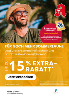 Entdecke - Reisewochen in Ihrer Apotheke - mit wöchentlichen Gewinnspielen! gültig ab dem 27.06.2025