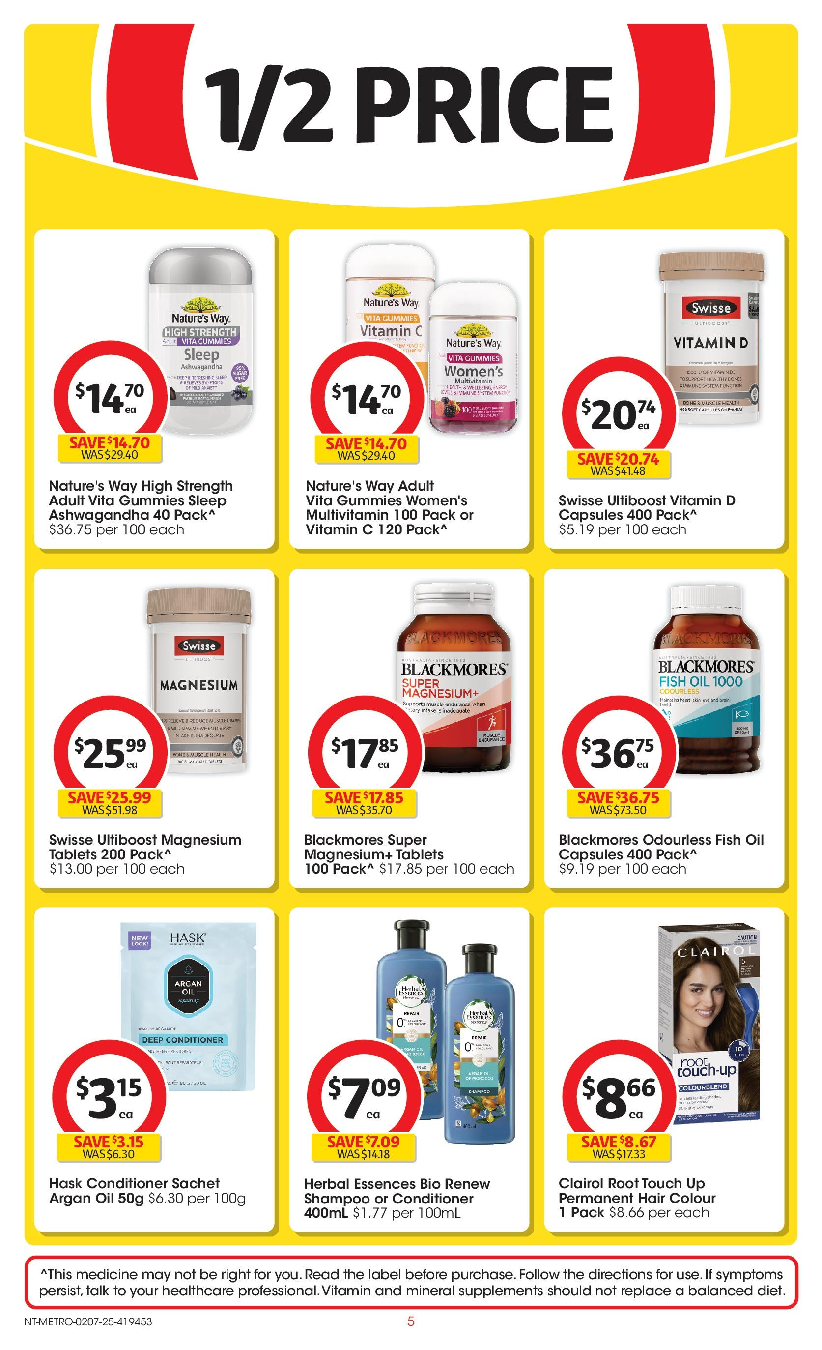 ﻿﻿Coles catalogue valid from 02/07/2025 > Online Australia | Page: 5 | Products: Argan oil, Fish oil, Herbal, Vitamin