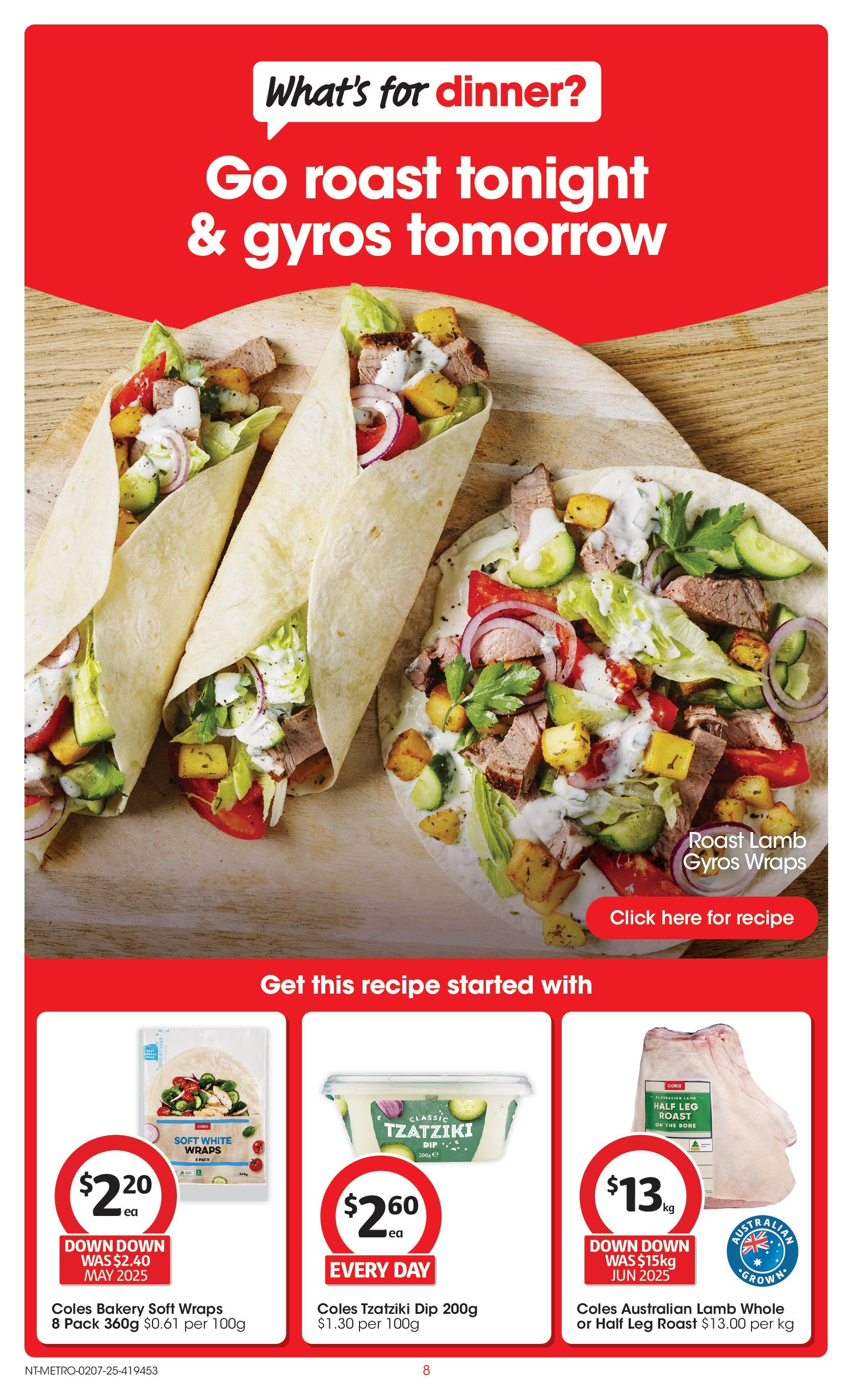 ﻿﻿Coles catalogue valid from 02/07/2025 > Online Australia | Page: 8 | Products: Lamb, Bakery