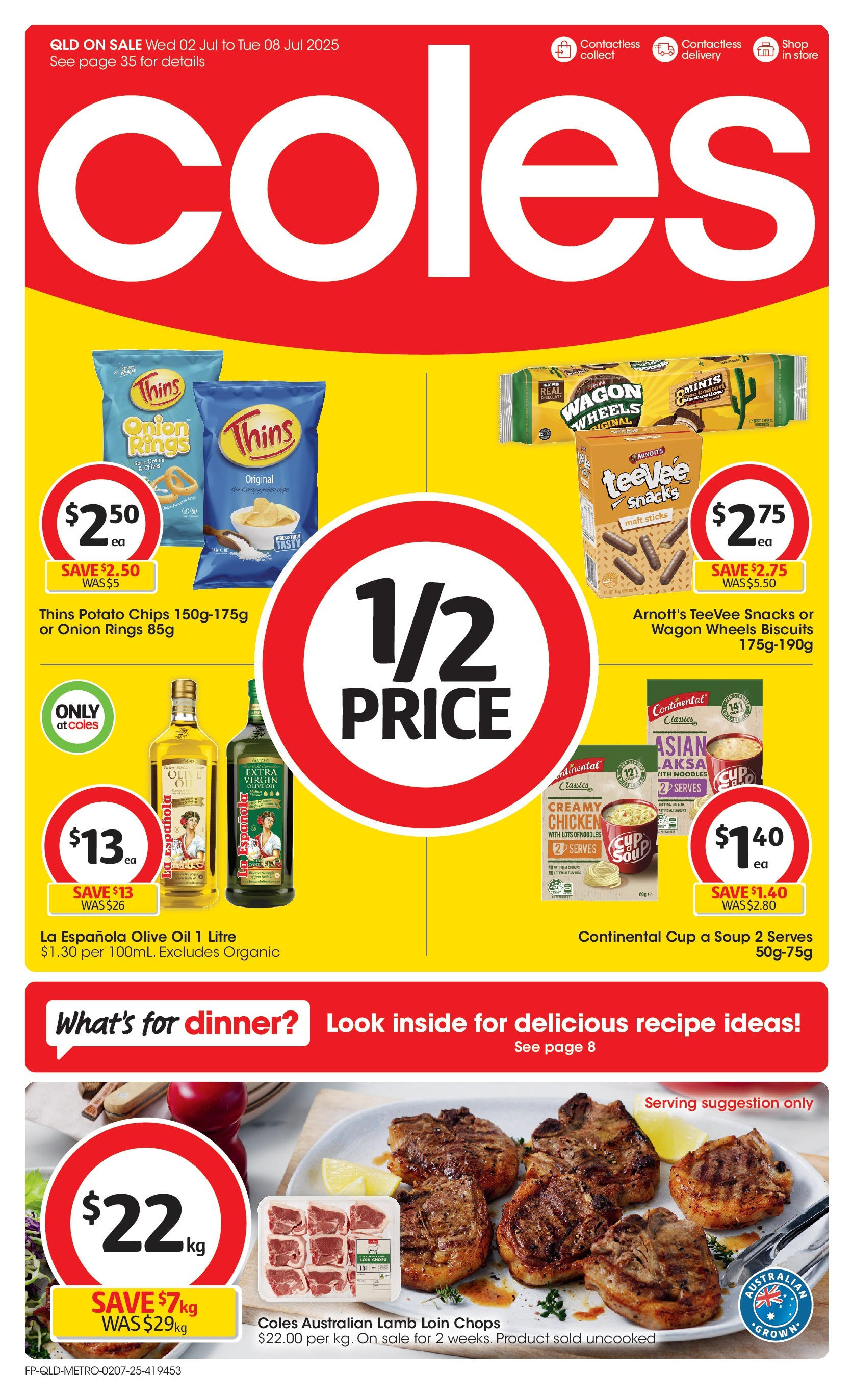 ﻿﻿Coles catalogue valid from 02/07/2025 > Online Australia | Page: 1 | Products: Chicken, Chips, Biscuits, Soup