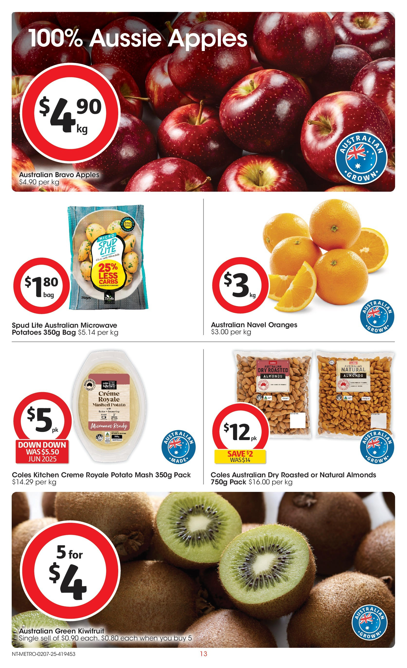 ﻿﻿Coles catalogue valid from 02/07/2025 > Online Australia | Page: 13 | Products: Apples, Oranges, Potatoes, Microwave