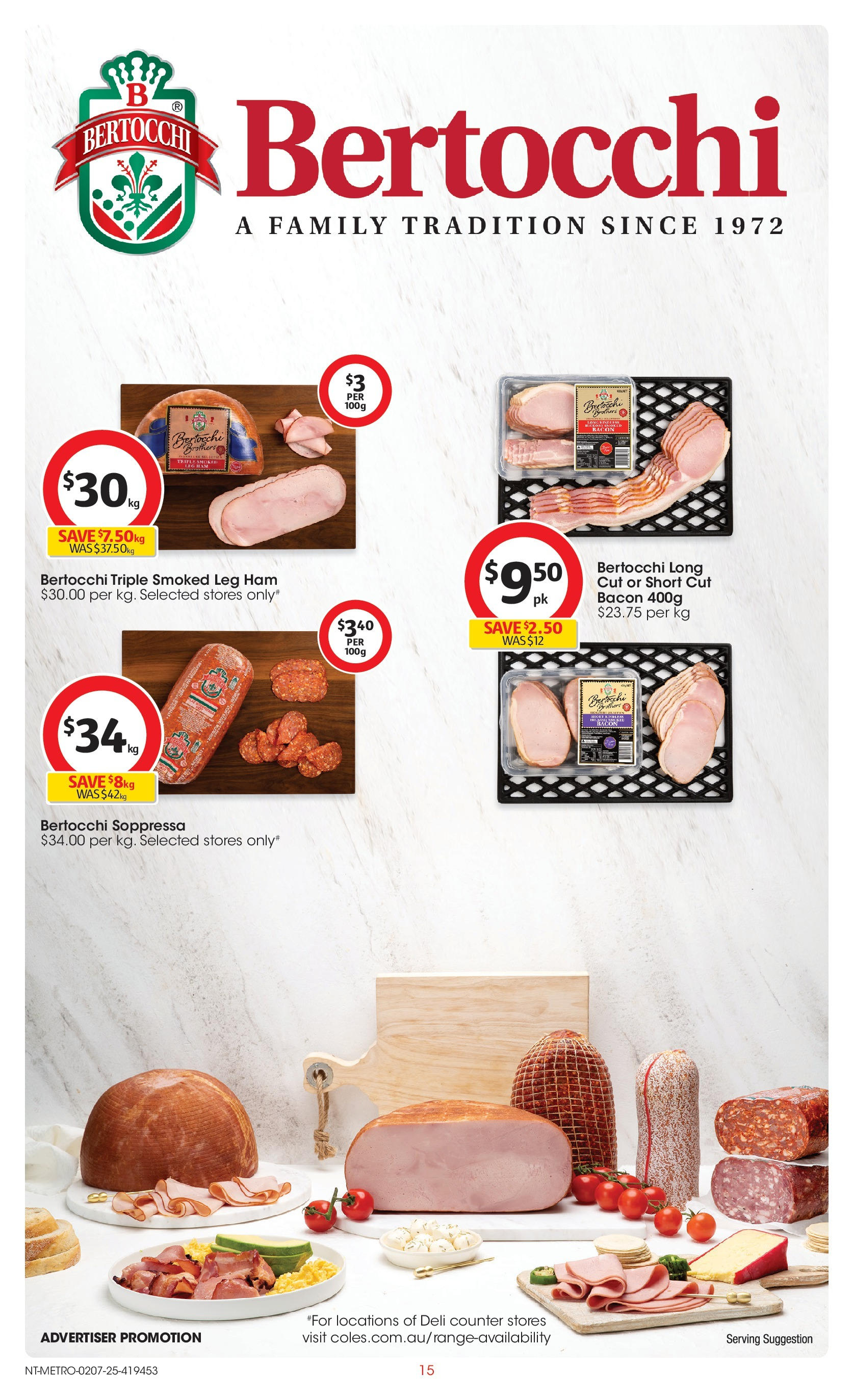 ﻿﻿Coles catalogue valid from 02/07/2025 > Online Australia | Page: 15 | Products: Bacon, Ham