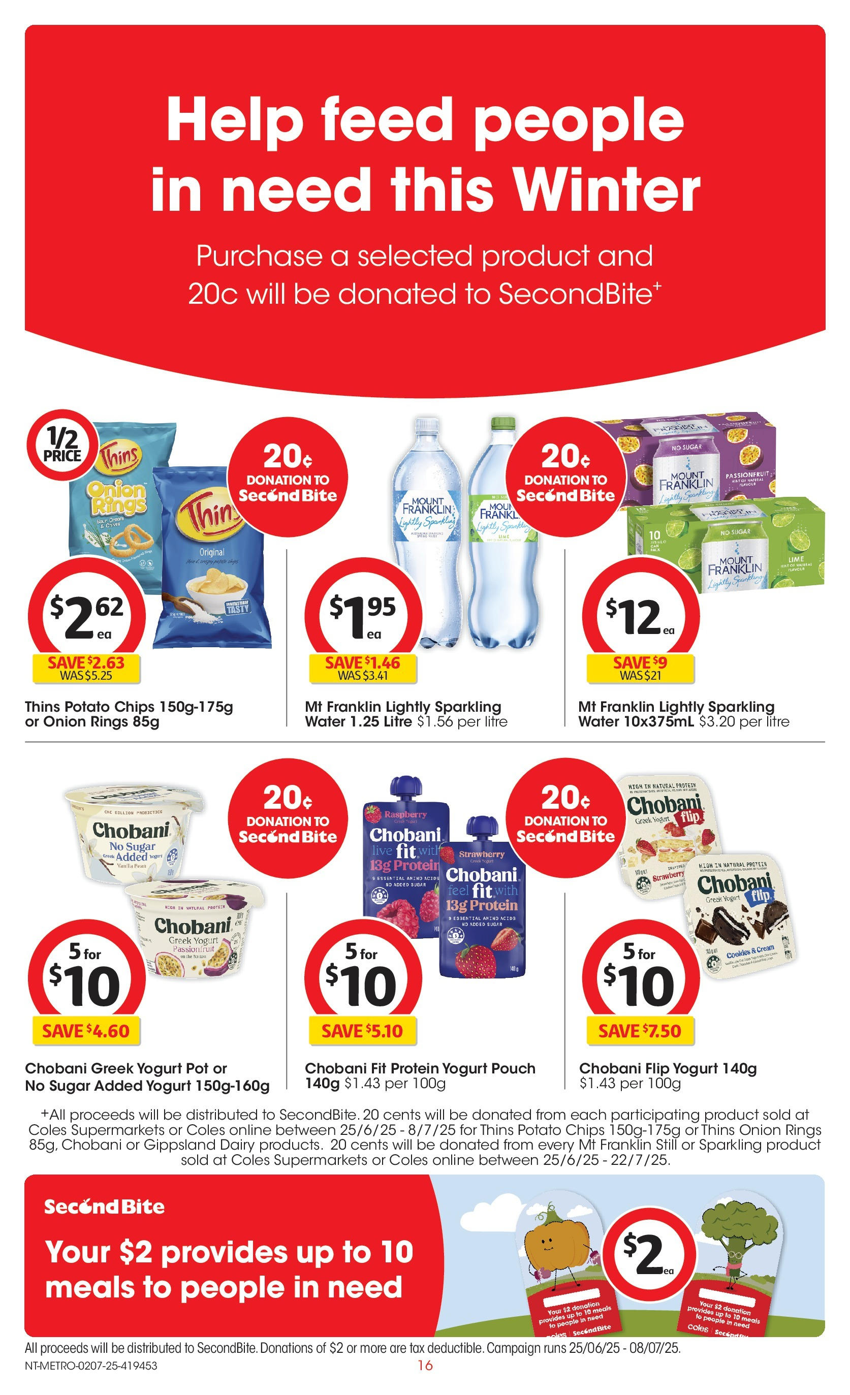 ﻿﻿Coles catalogue valid from 02/07/2025 > Online Australia | Page: 16 | Products: Dairy, Chips, Passionfruit, Cream