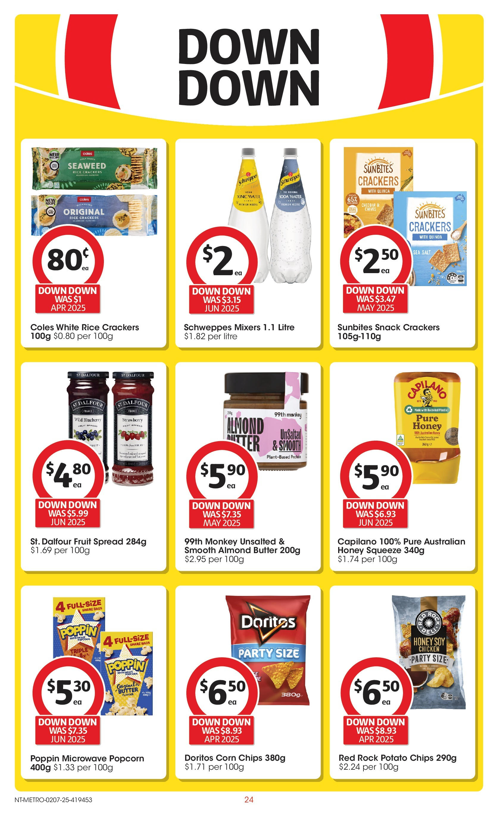 ﻿﻿Coles catalogue valid from 02/07/2025 > Online Australia | Page: 24 | Products: Honey, Chips, Popcorn, Salt
