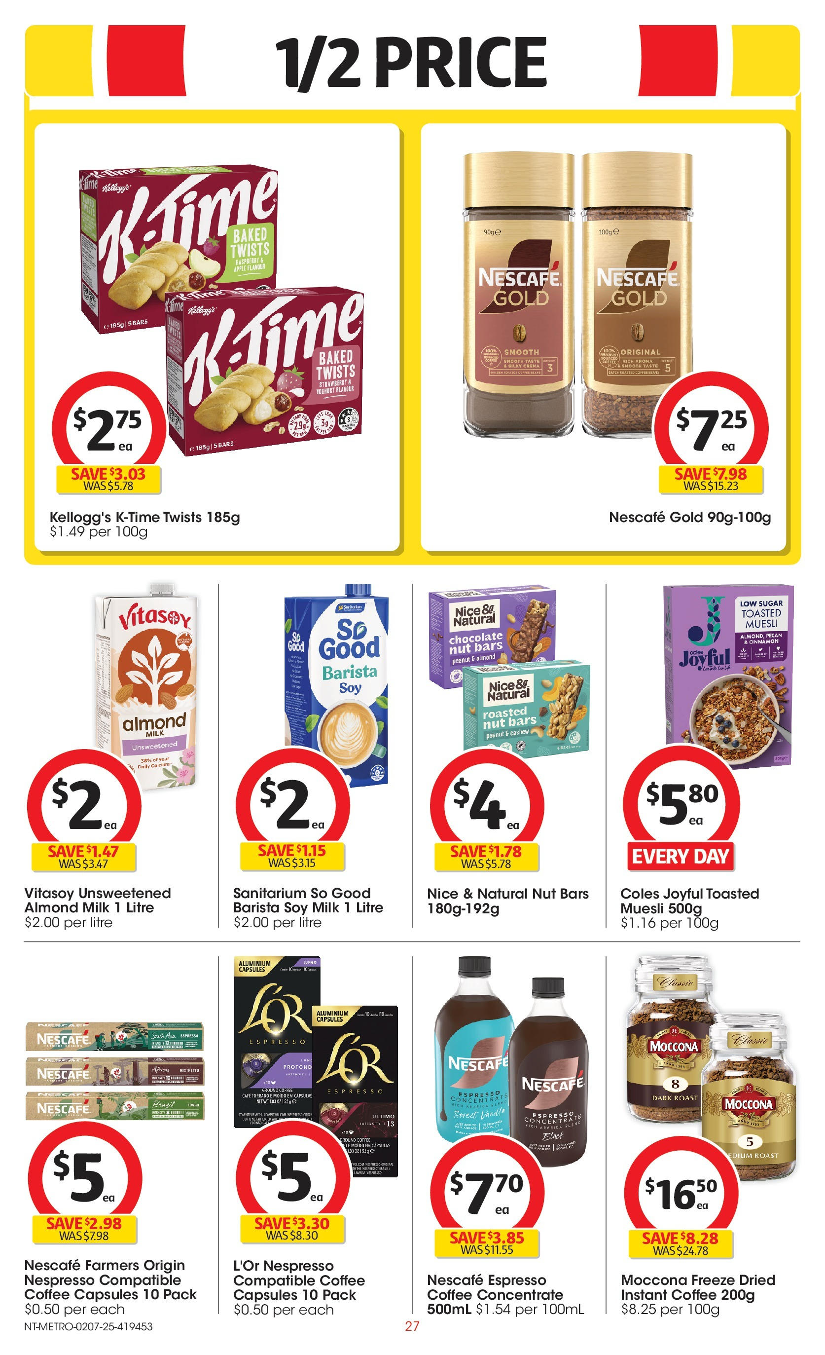 ﻿﻿Coles catalogue valid from 02/07/2025 > Online Australia | Page: 27 | Products: Milk, Yoghurt, Coffee, Moccona