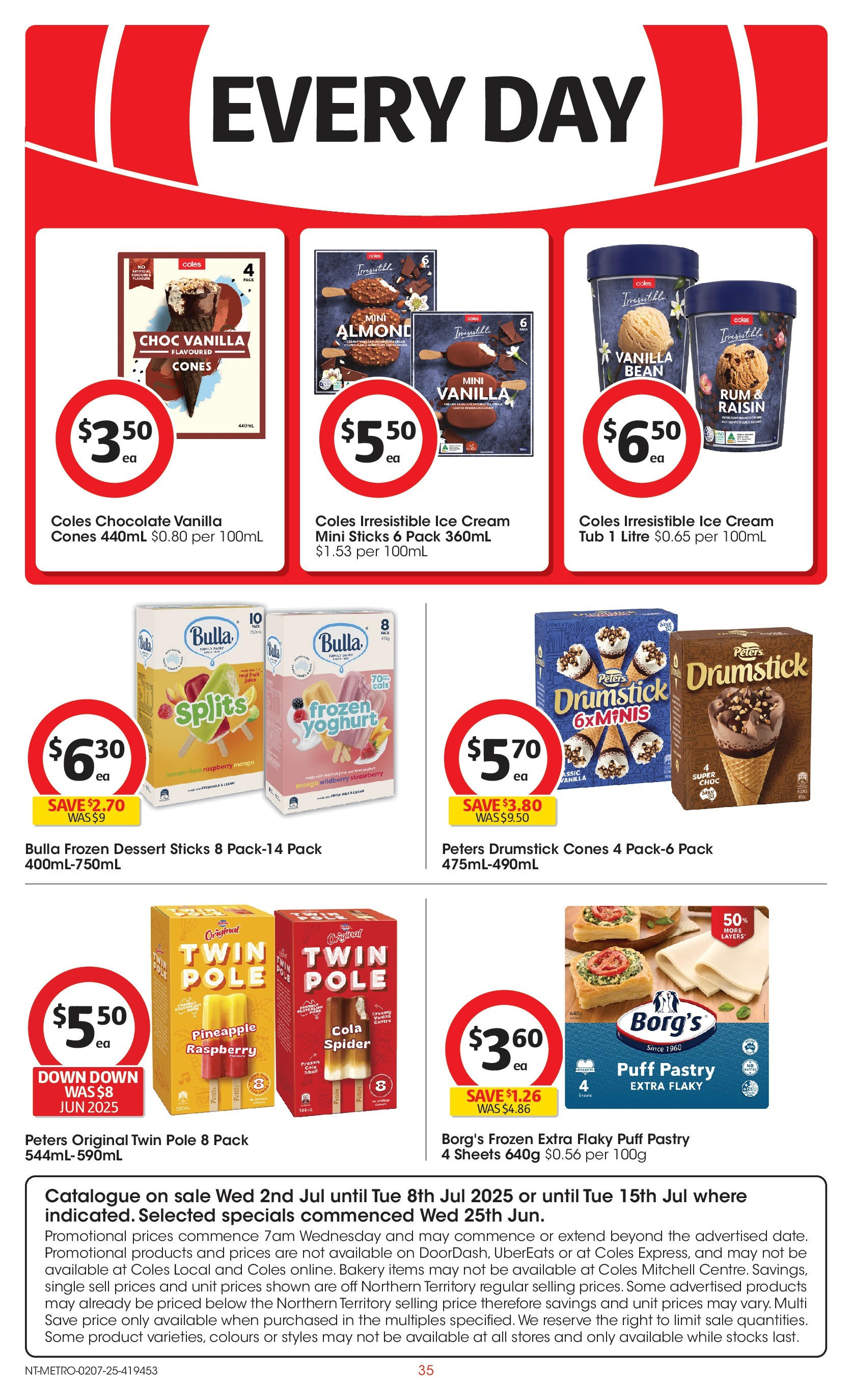 ﻿﻿Coles catalogue valid from 02/07/2025 > Online Australia | Page: 35 | Products: Pineapple, Pastry, Ice cream, Bakery