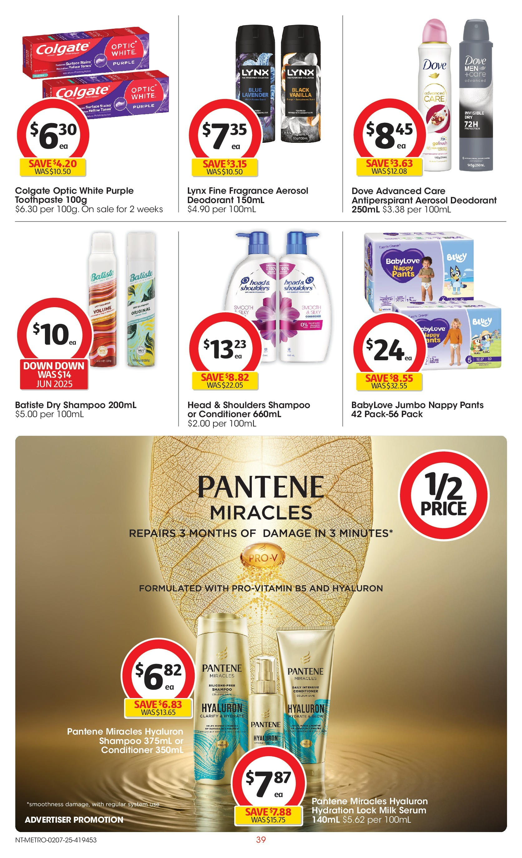 ﻿﻿Coles catalogue valid from 02/07/2025 > Online Australia | Page: 39 | Products: Fragrance, Milk, Shampoo, Deodorant