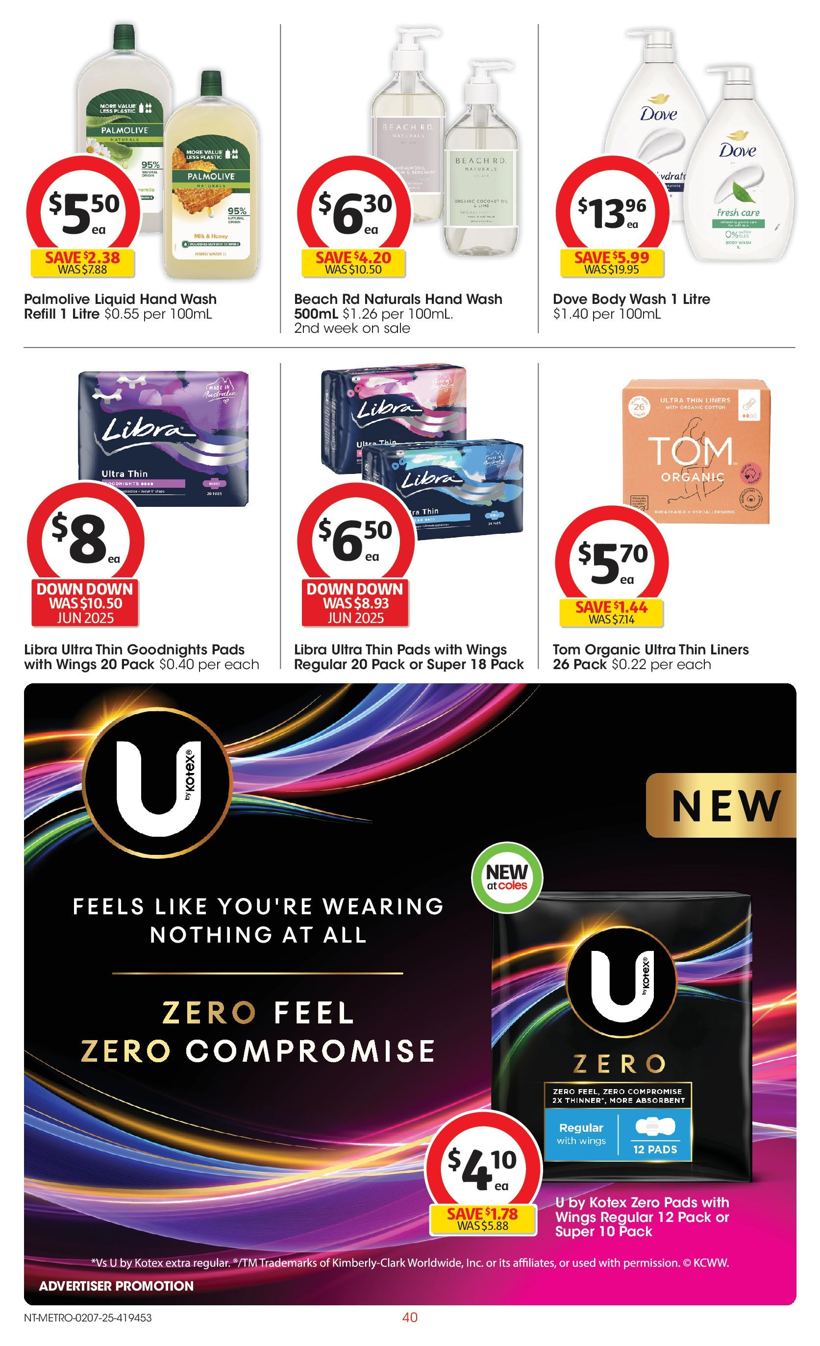 ﻿﻿Coles catalogue valid from 02/07/2025 > Online Australia | Page: 40 | Products: Milk, Oil, Lime, Hand wash