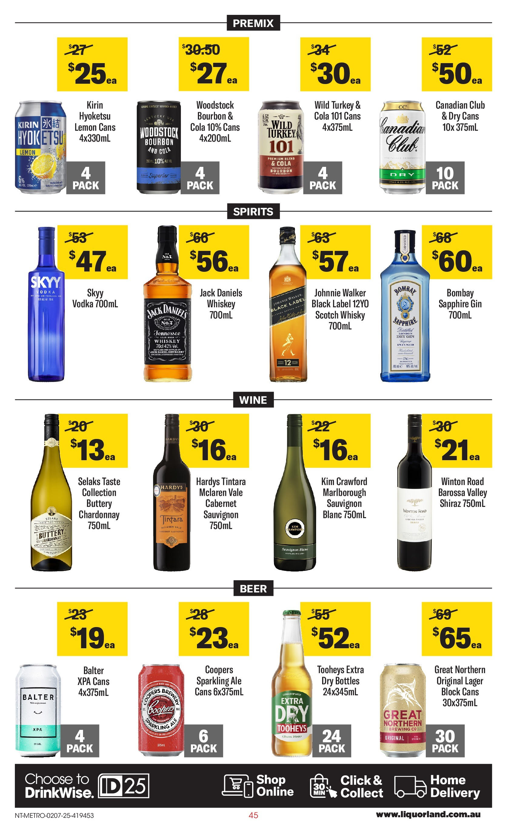 ﻿﻿Coles catalogue valid from 02/07/2025 > Online Australia | Page: 45 | Products: Gin, Whiskey, Scotch, Turkey