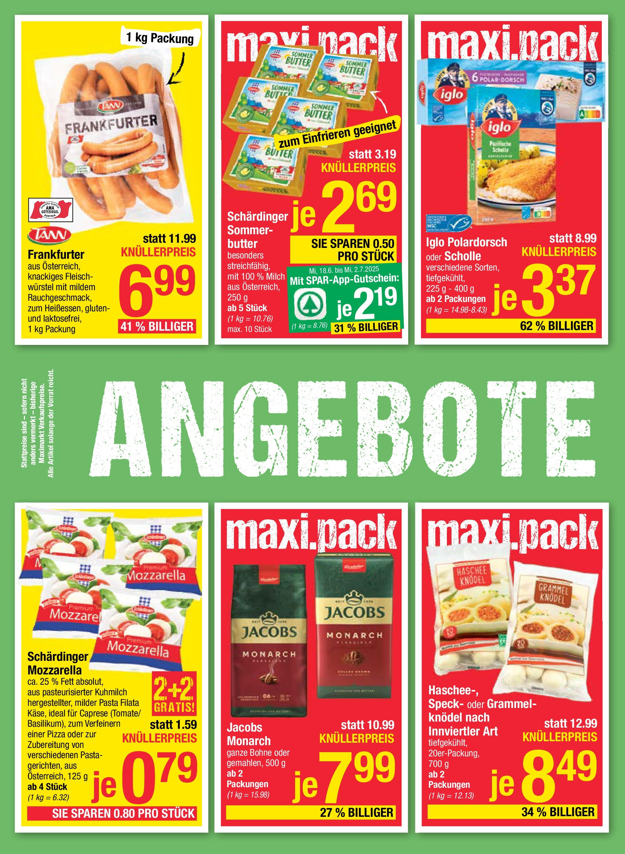 Maximarkt Anif, Bruck an der Großglocknerstraße von 30.06.2025 - Aktuelle Angebote | Seite: 6 | Produkte: Pasta, Milch, Butter, Pizza