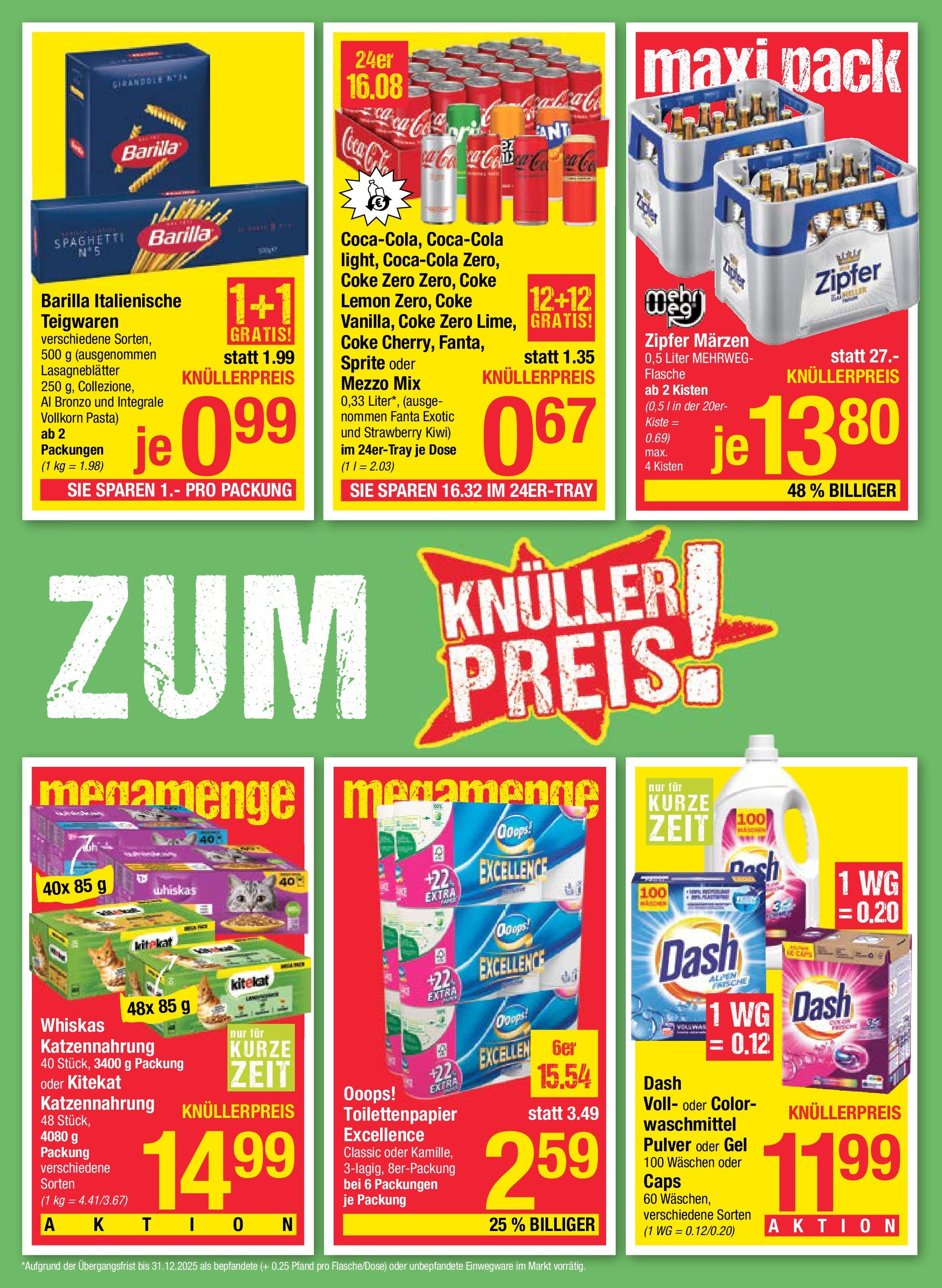 Maximarkt Anif, Bruck an der Großglocknerstraße von 30.06.2025 - Aktuelle Angebote | Seite: 7 | Produkte: Pasta, Kiwi, Hajdina liszt, Waschmittel