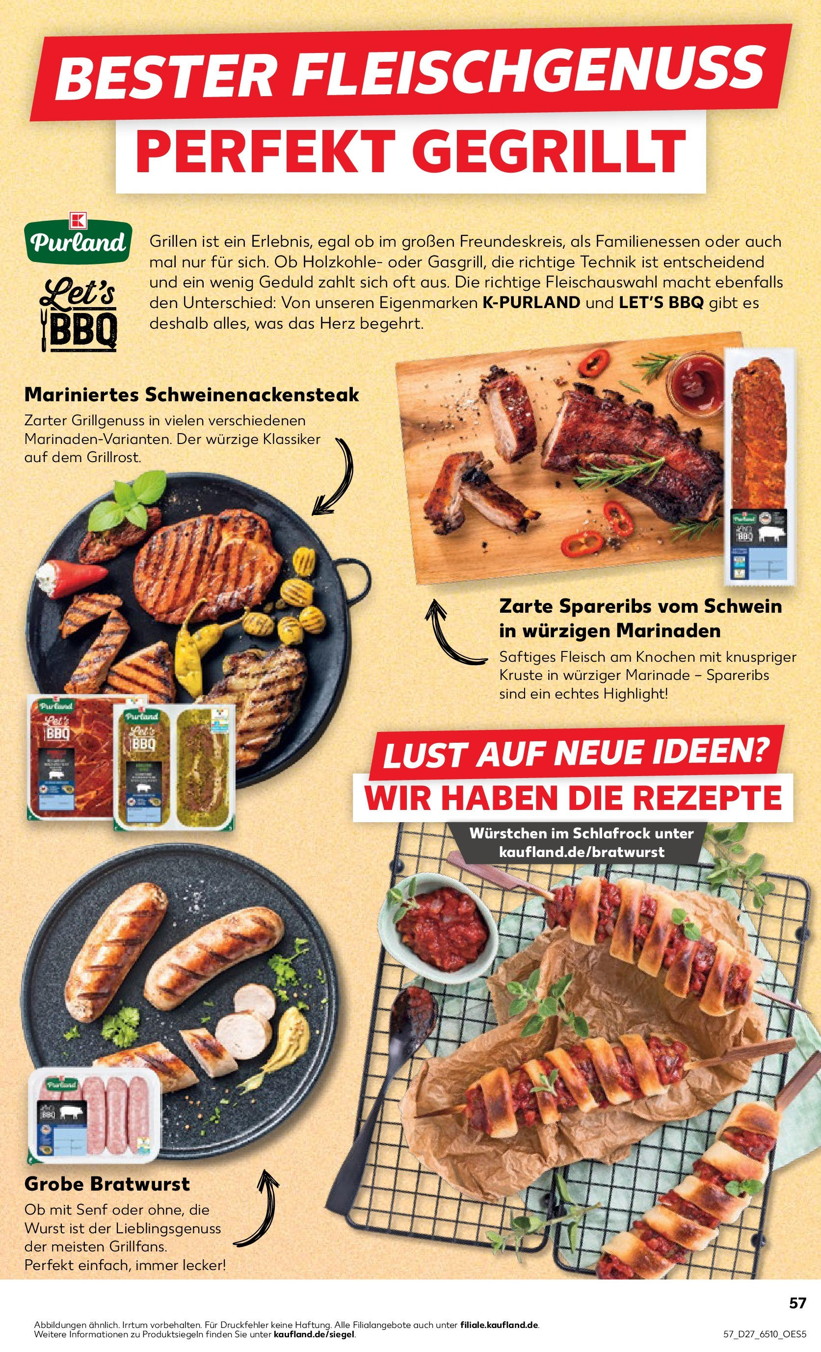 Prospekt Kaufland ab 03.07.2025 » Angebote Online zum Blättern | Seite: 57 | Produkte: Bratwurst, Wurst, Steak, Fleisch