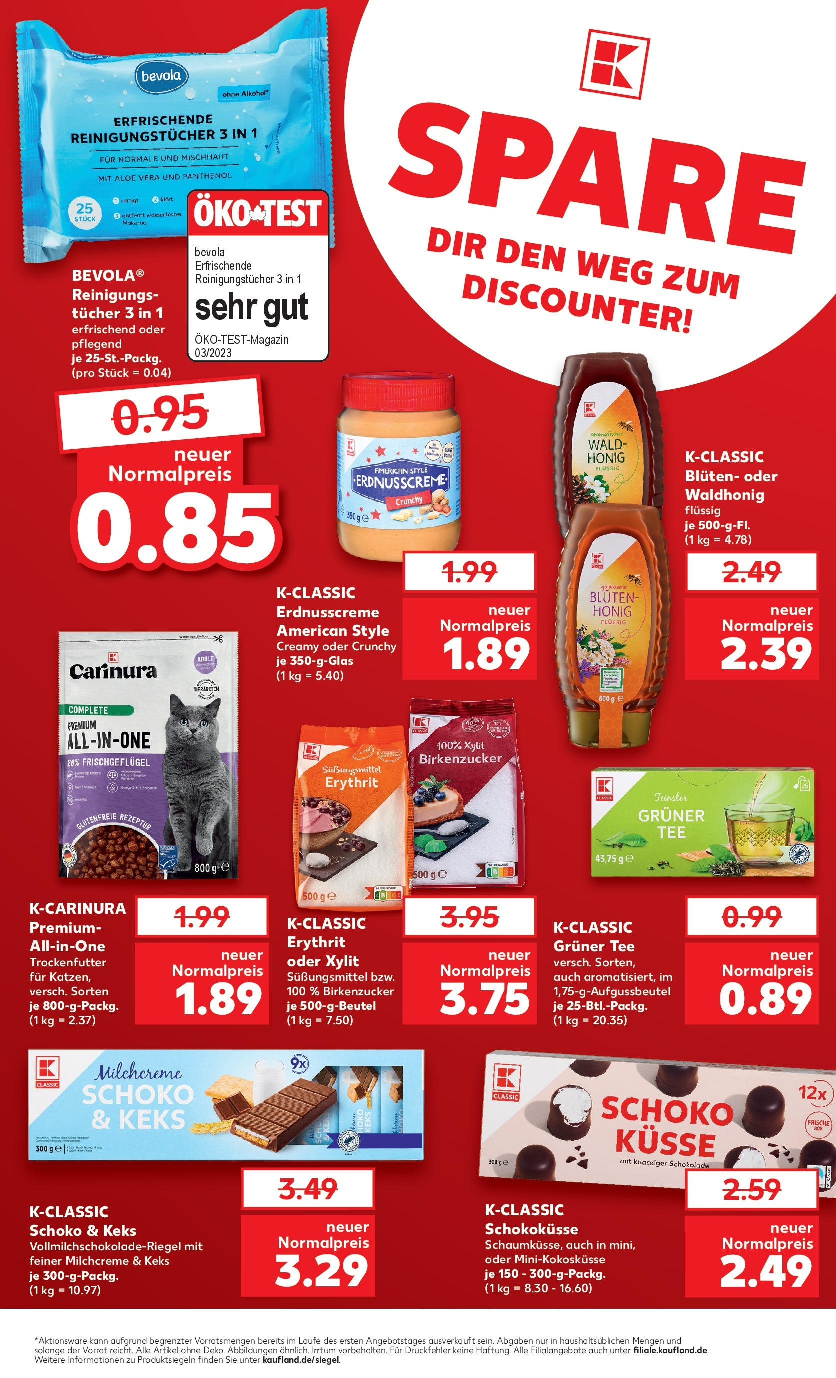 Prospekt Kaufland ab 03.07.2025 » Angebote Online zum Blättern | Seite: 62 | Produkte: Butter, Schokolade, Reinigungstücher, Tee