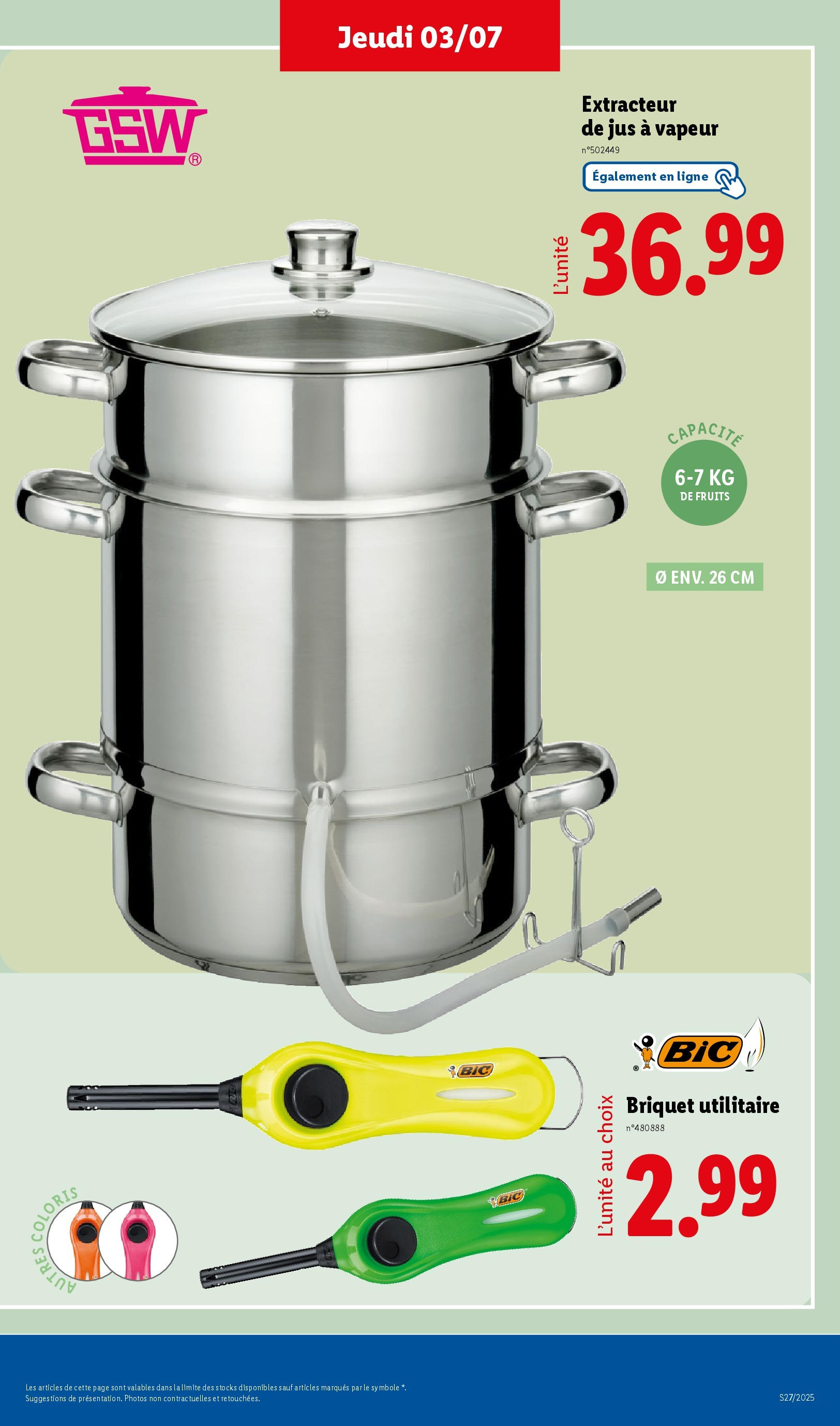 Catalogue LIDL du 02/07/2025 | Promo prospectus en ligne | Page: 35 | Produits: Extracteur de jus, Jus Catalogue LIDL du 02/07/2025 | Promo prospectus en ligne | Page: 35 | Produits: Extracteur de jus, Jus