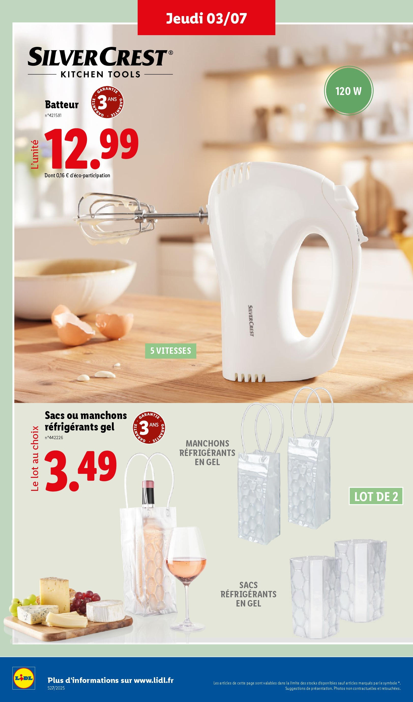 Catalogue LIDL du 02/07/2025 | Promo prospectus en ligne | Page: 42 | Produits: Mixer, Batteur Catalogue LIDL du 02/07/2025 | Promo prospectus en ligne | Page: 42 | Produits: Mixer, Batteur