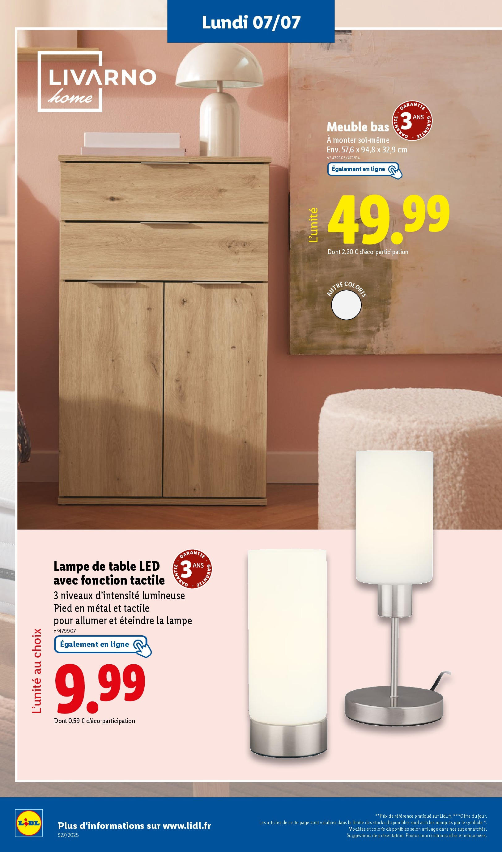 Catalogue LIDL du 02/07/2025 | Promo prospectus en ligne | Page: 58 | Produits: Meuble, Meuble bas, Table, Lampe Catalogue LIDL du 02/07/2025 | Promo prospectus en ligne | Page: 58 | Produits: Meuble, Meuble bas, Table, Lampe