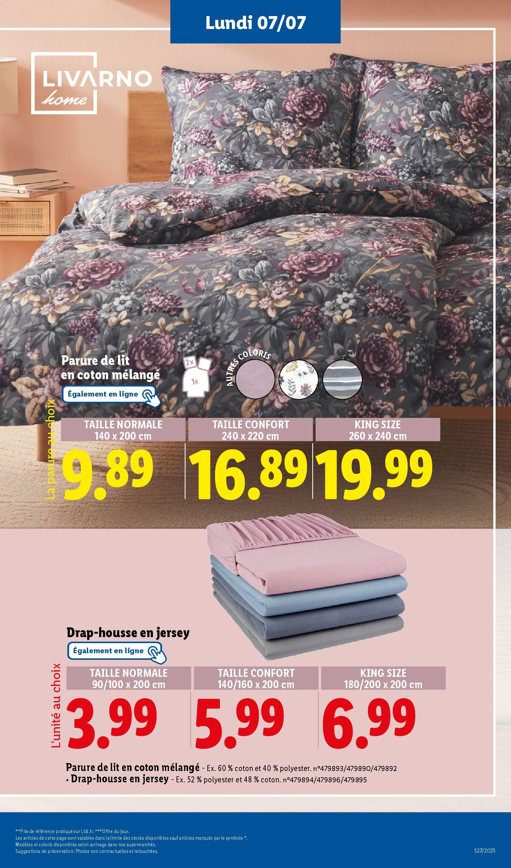 Catalogue LIDL du 02/07/2025 | Promo prospectus en ligne | Page: 61 | Produits: Coton, Parure de lit, Lit Catalogue LIDL du 02/07/2025 | Promo prospectus en ligne | Page: 61 | Produits: Coton, Parure de lit, Lit