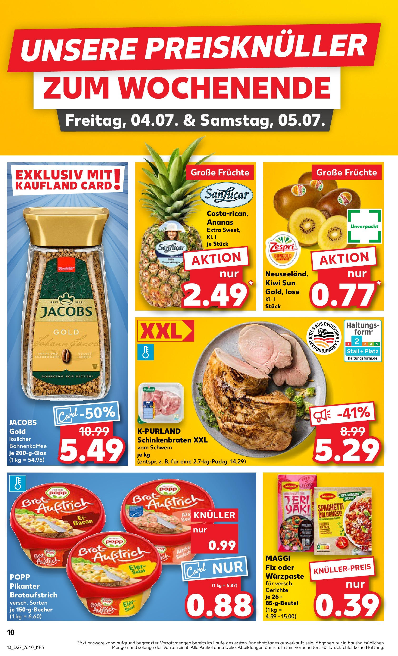 Prospekt Kaufland ab 03.07.2025 » Angebote und Werbung Online | Seite: 10 | Produkte: Maggi fix, Brot, Kiwi, Salat Prospekt Kaufland ab 03.07.2025 » Angebote Online zum Blättern | Seite: 10 | Produkte: Maggi fix, Brot, Kiwi, Salat