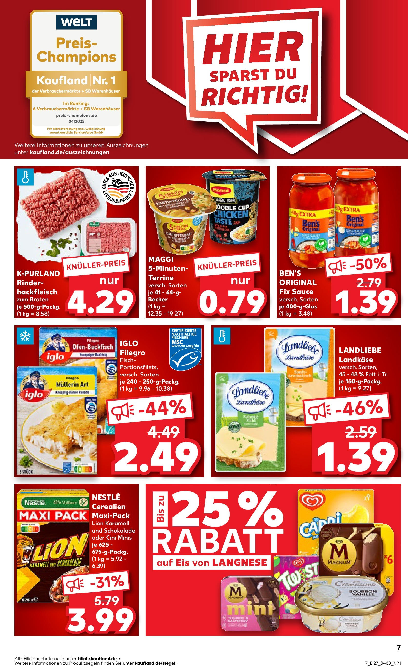 Prospekt Kaufland ab 03.07.2025 » Angebote und Werbung Online | Seite: 7 | Produkte: Schokolade, Iglo, Fisch, Bourbon Prospekt Kaufland ab 03.07.2025 » Angebote Online zum Blättern | Seite: 7 | Produkte: Schokolade, Iglo, Fisch, Bourbon