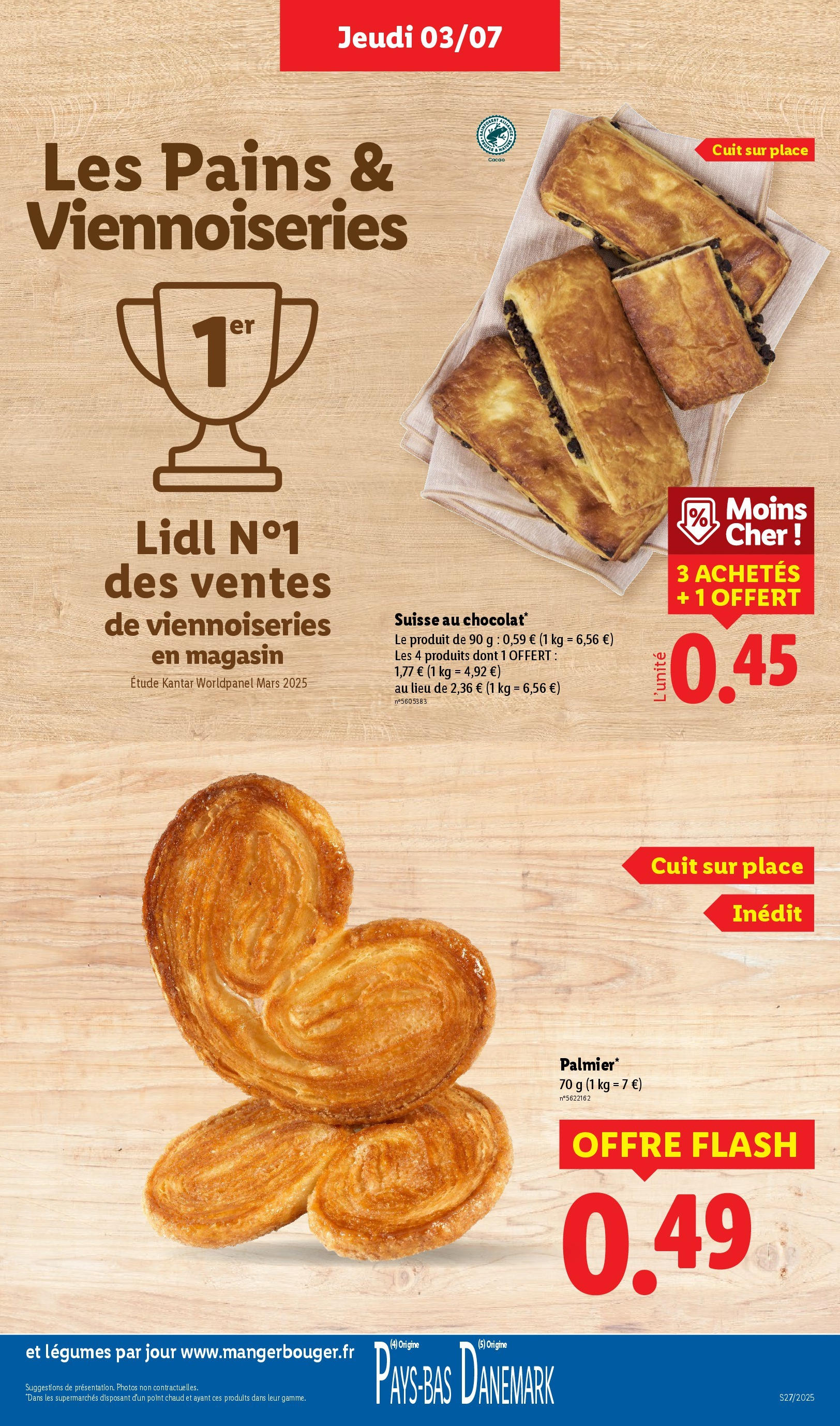 Catalogue LIDL du 02/07/2025 | Promo prospectus en ligne | Page: 7 | Produits: Palmier, Viennoiseries Catalogue LIDL du 02/07/2025 | Promo prospectus en ligne | Page: 7 | Produits: Palmier, Viennoiseries