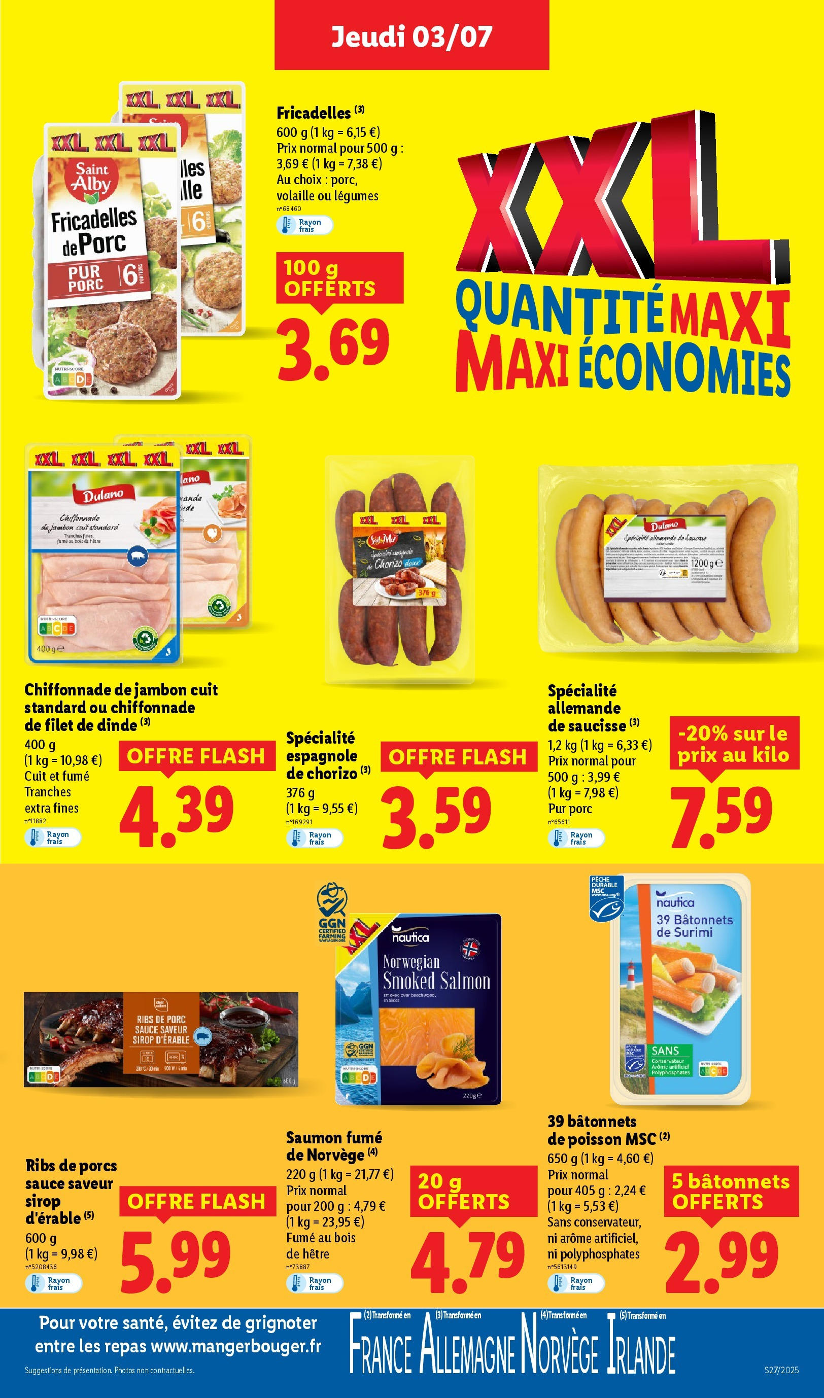 Catalogue LIDL du 02/07/2025 | Promo prospectus en ligne | Page: 15 | Produits: Pêche, Porc, Poisson, Saumon Catalogue LIDL du 02/07/2025 | Promo prospectus en ligne | Page: 15 | Produits: Pêche, Porc, Poisson, Saumon