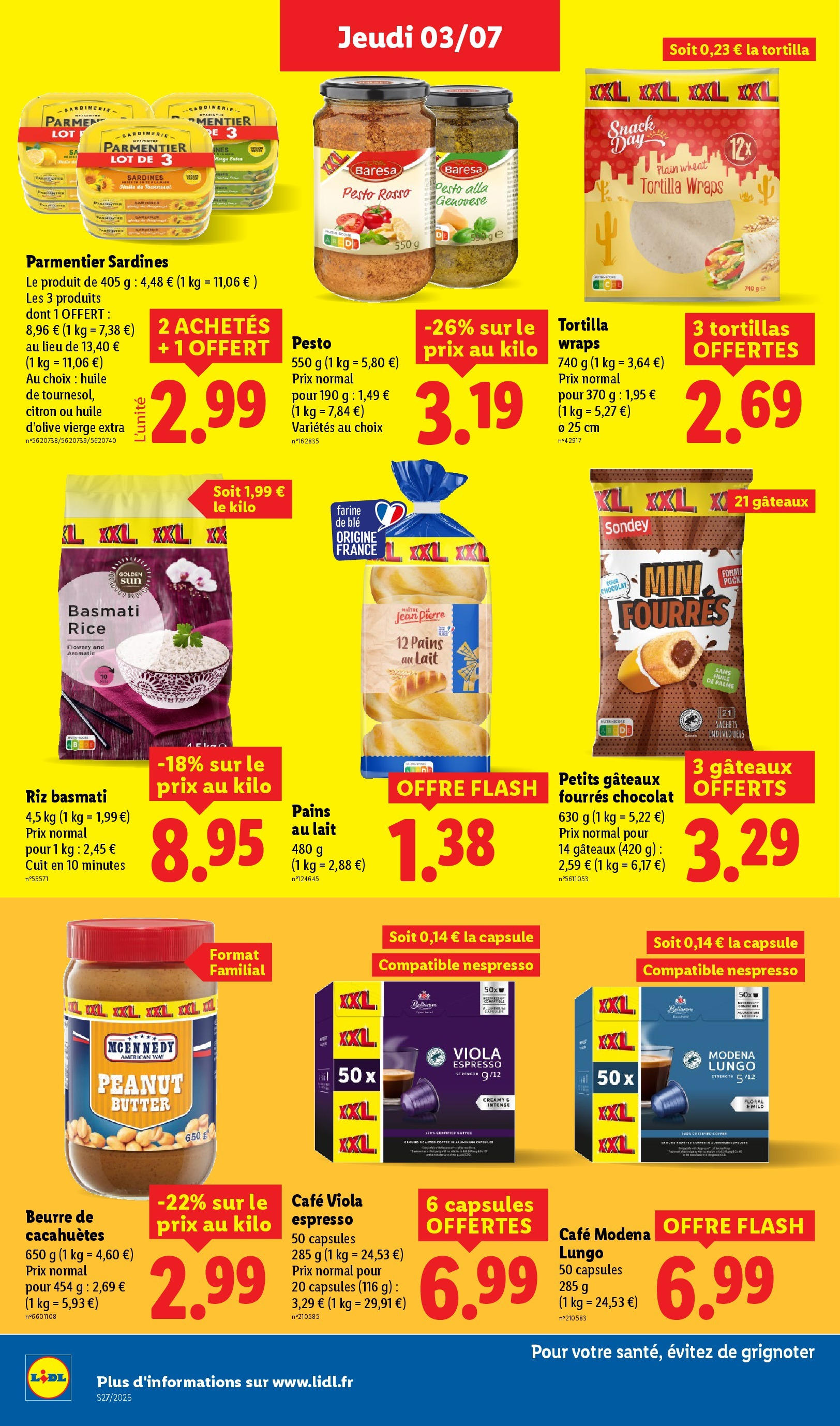 Catalogue LIDL du 02/07/2025 | Promo prospectus en ligne | Page: 18 | Produits: Huile d'olive vierge, Huile D'olive, Sardines, Riz Catalogue LIDL du 02/07/2025 | Promo prospectus en ligne | Page: 18 | Produits: Huile d'olive vierge, Huile D'olive, Sardines, Riz