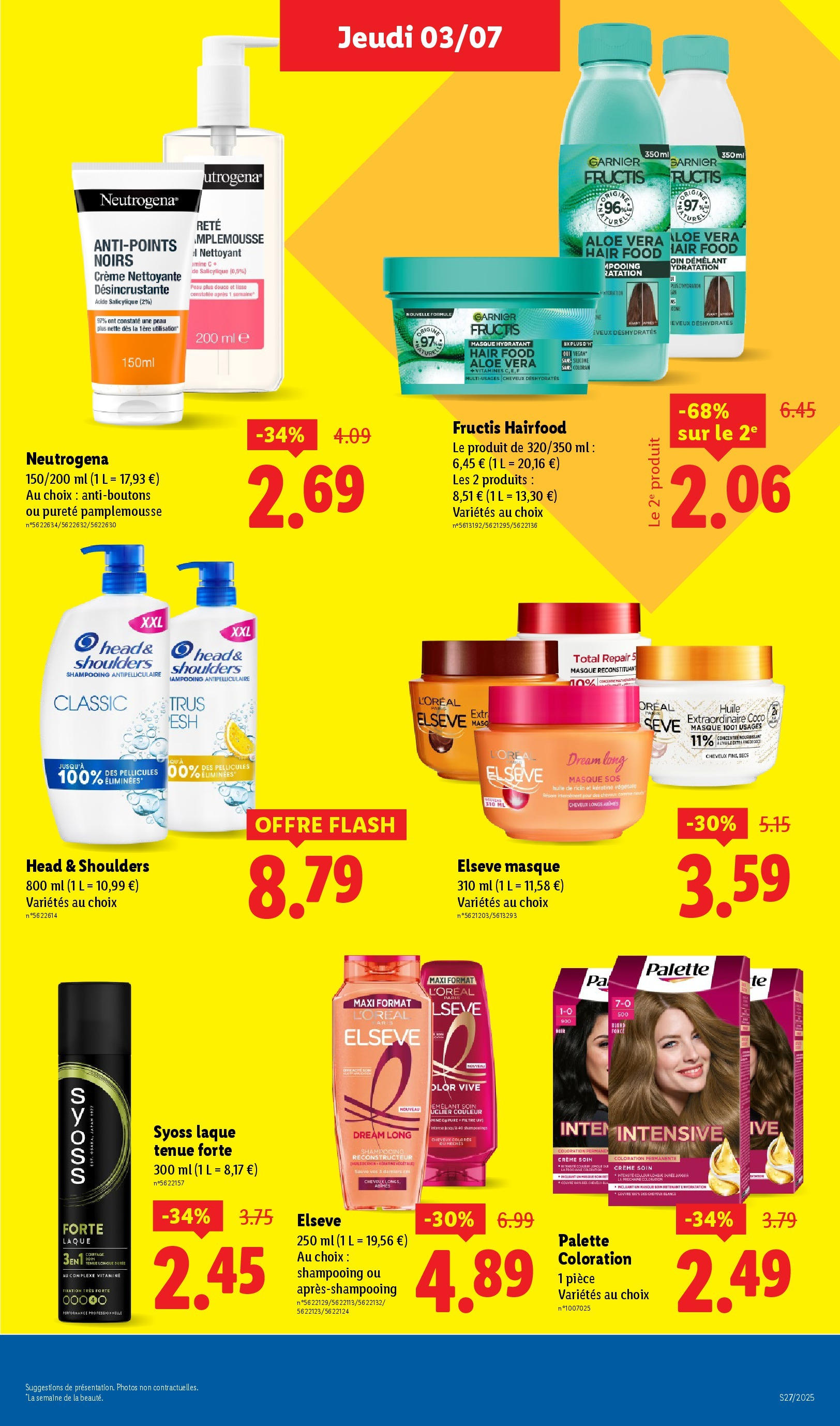 Catalogue LIDL du 02/07/2025 | Promo prospectus en ligne | Page: 21 | Produits: Shampooing, Après-shampooing, Masque, Laque Catalogue LIDL du 02/07/2025 | Promo prospectus en ligne | Page: 21 | Produits: Shampooing, Après-shampooing, Masque, Laque