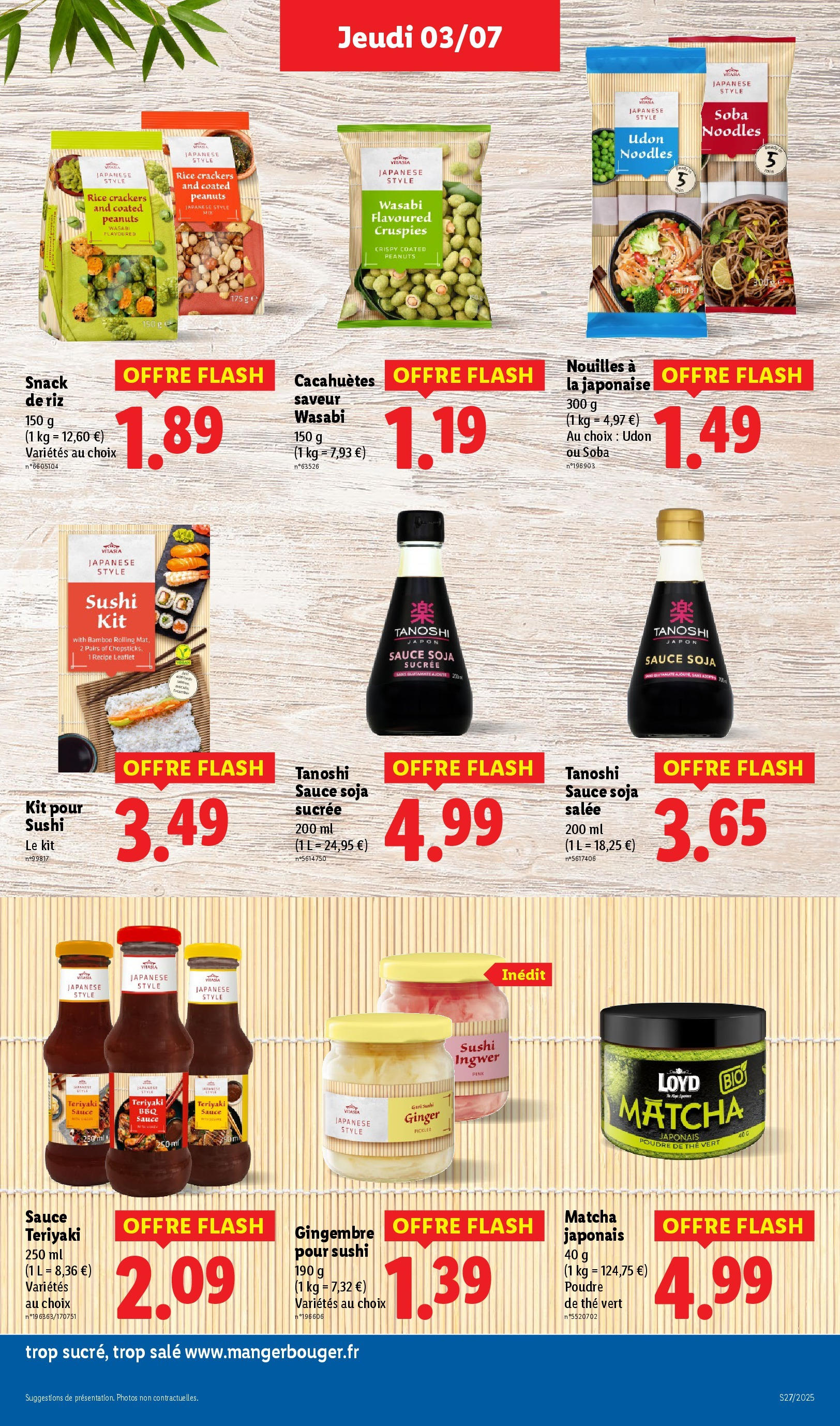 Catalogue LIDL du 02/07/2025 | Promo prospectus en ligne | Page: 25 | Produits: Poudre, Wasabi, Riz, Thé Catalogue LIDL du 02/07/2025 | Promo prospectus en ligne | Page: 25 | Produits: Poudre, Wasabi, Riz, Thé