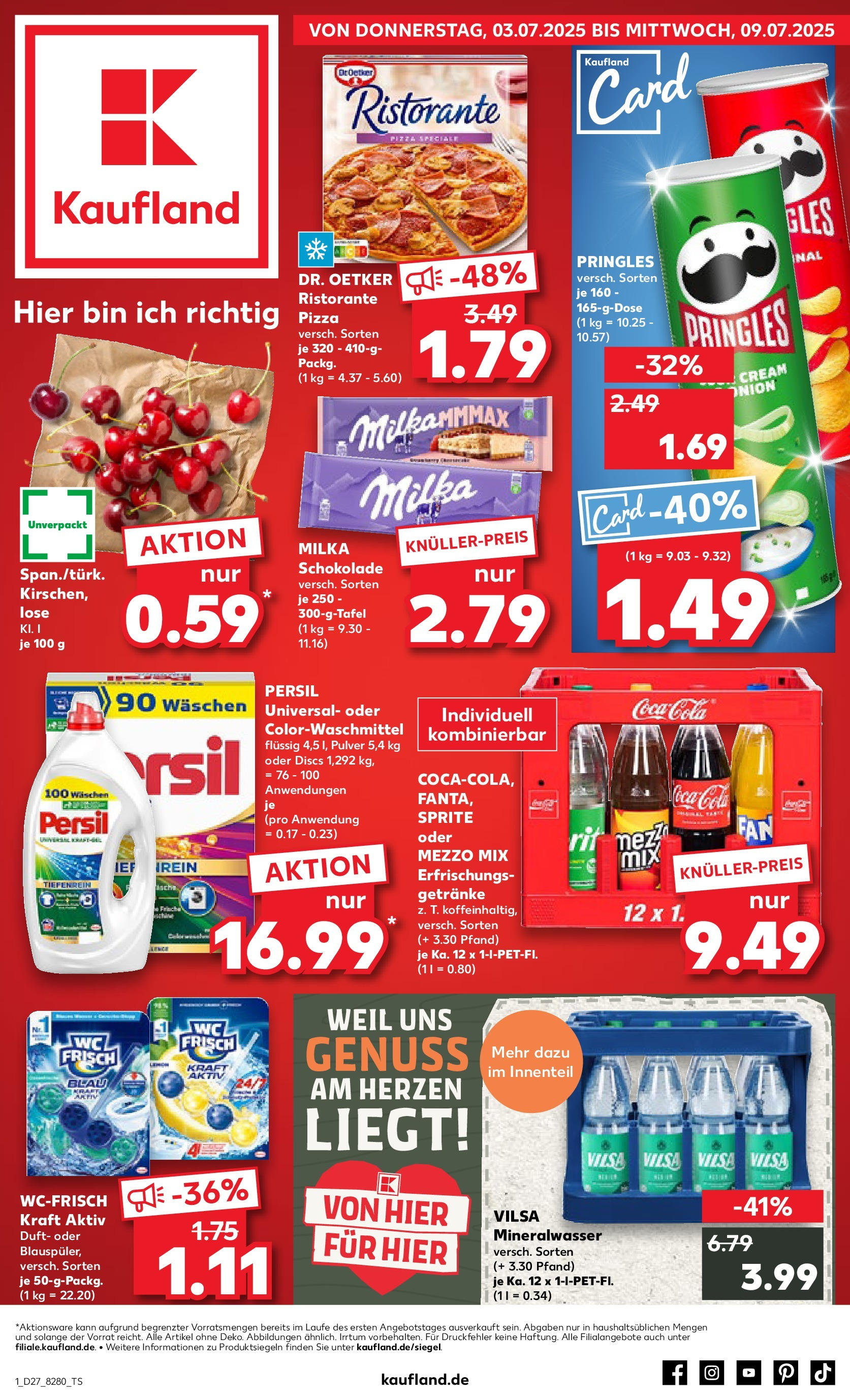 Prospekt Kaufland ab 03.07.2025 » Angebote und Werbung Online | Seite: 1 | Produkte: Milka schokolade, Duft, Oder mezzo mix, Pringles Prospekt Kaufland ab 03.07.2025 » Angebote Online zum Blättern | Seite: 1 | Produkte: Milka schokolade, Duft, Oder mezzo mix, Pringles