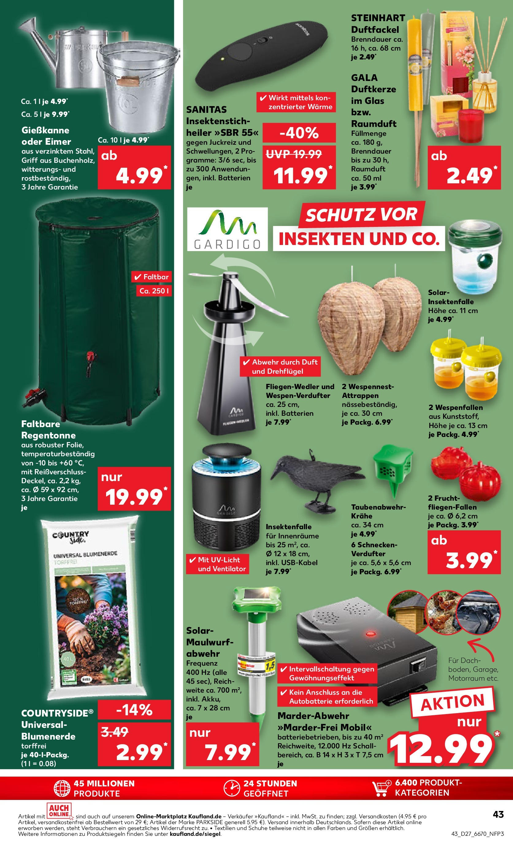 Prospekt Kaufland ab 03.07.2025 » Angebote Online zum Blättern | Seite: 43 | Produkte: Ventilator, Batterien, Duft, Blumenerde