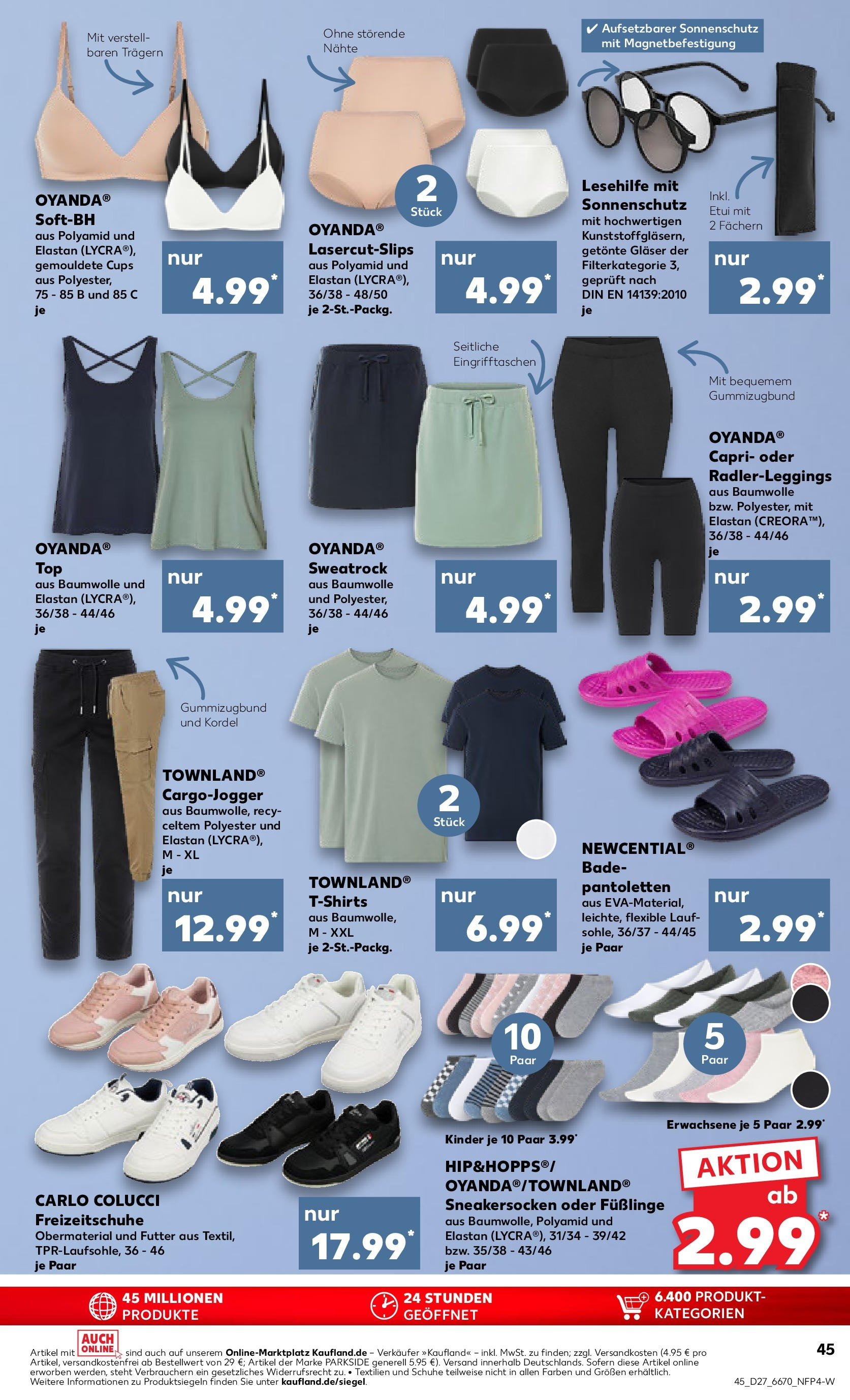 Prospekt Kaufland ab 03.07.2025 » Angebote Online zum Blättern | Seite: 45 | Produkte: Top, T-Shirt, Leggings