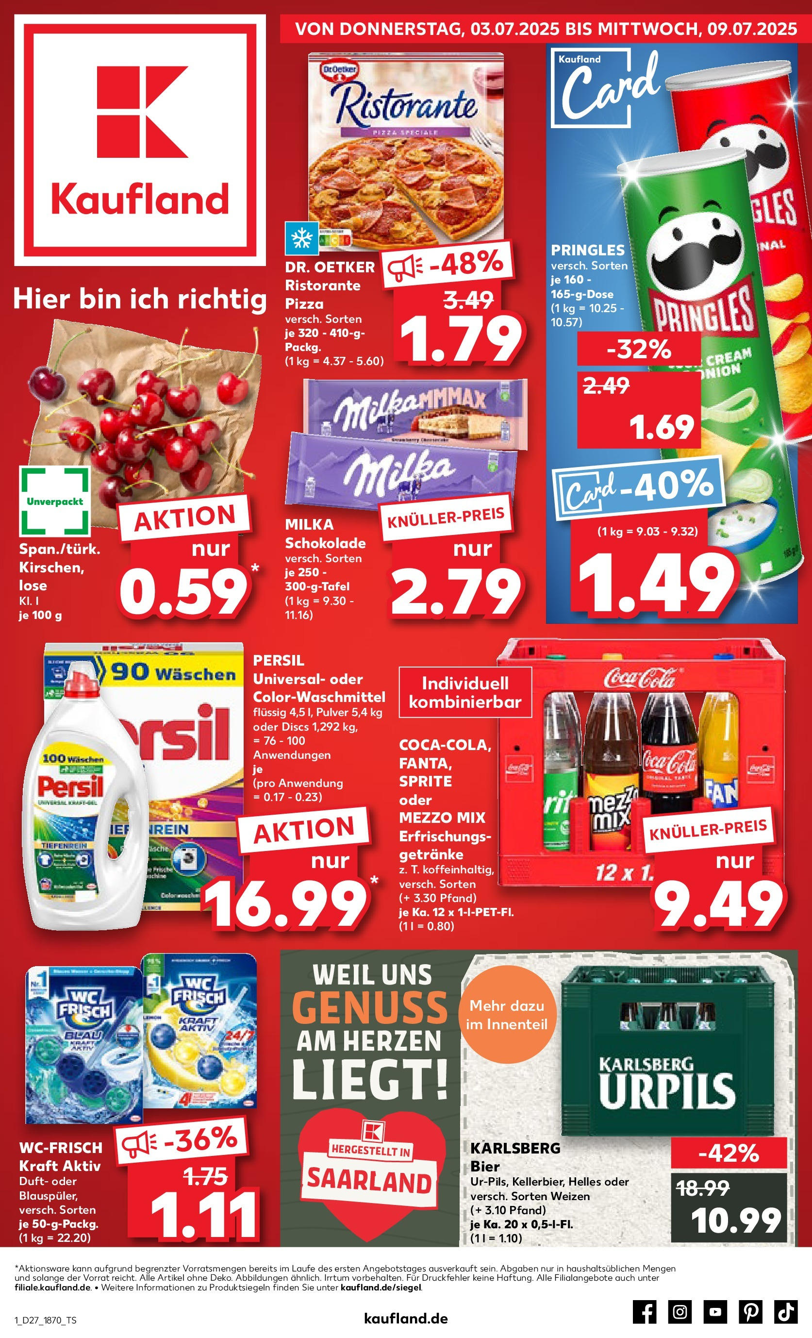 Prospekt Kaufland ab 06.07.2025 » Angebote und Werbung Online | Seite: 16 | Produkte: Ristorante, Bier, Milka, Chips Prospekt Kaufland ab 06.07.2025 » Angebote Online zum Blättern | Seite: 16 | Produkte: Ristorante, Bier, Milka, Chips