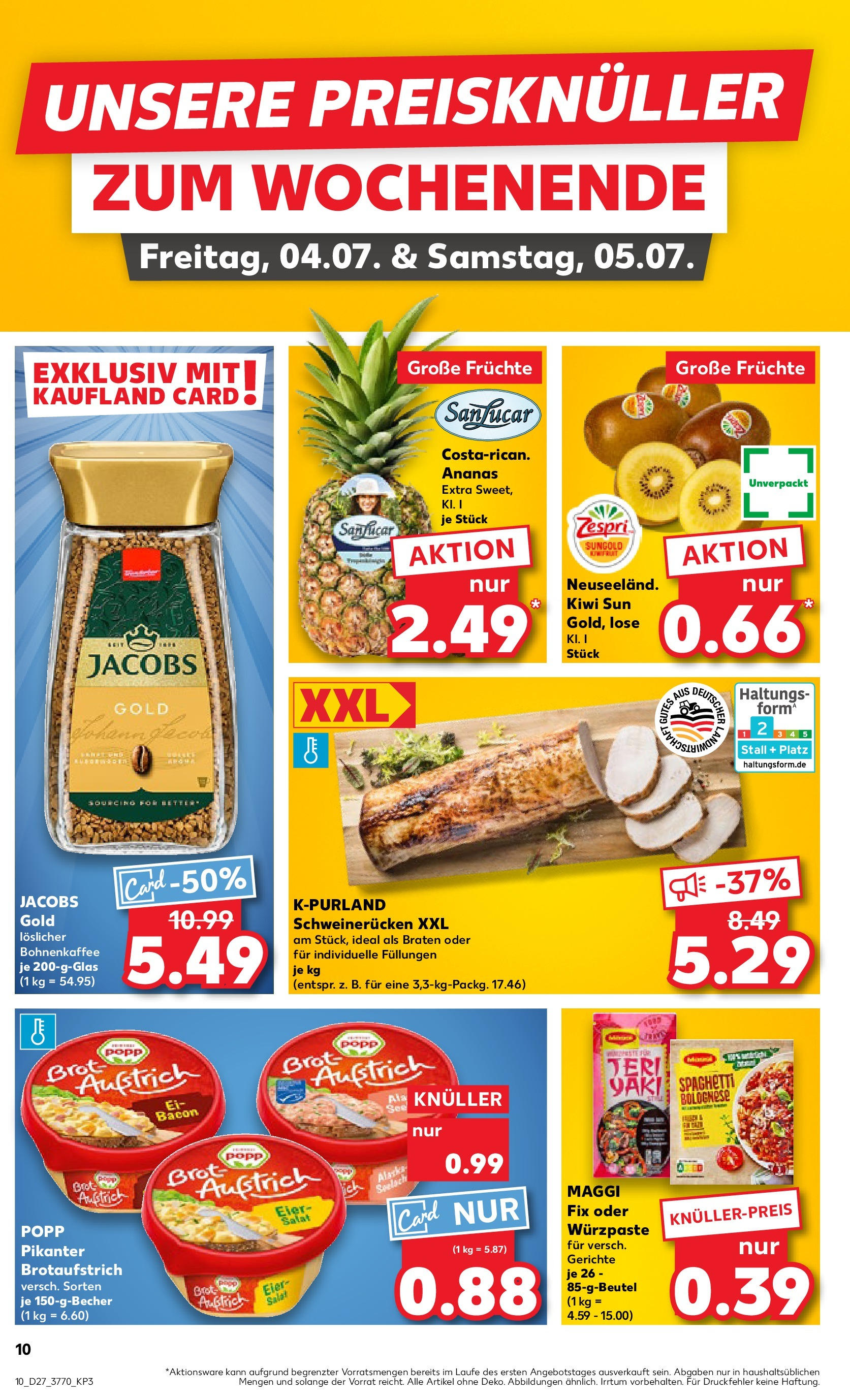 Prospekt Kaufland ab 03.07.2025 » Angebote Online zum Blättern | Seite: 10 | Produkte: Maggi, Ananas, Maggi fix, Brot