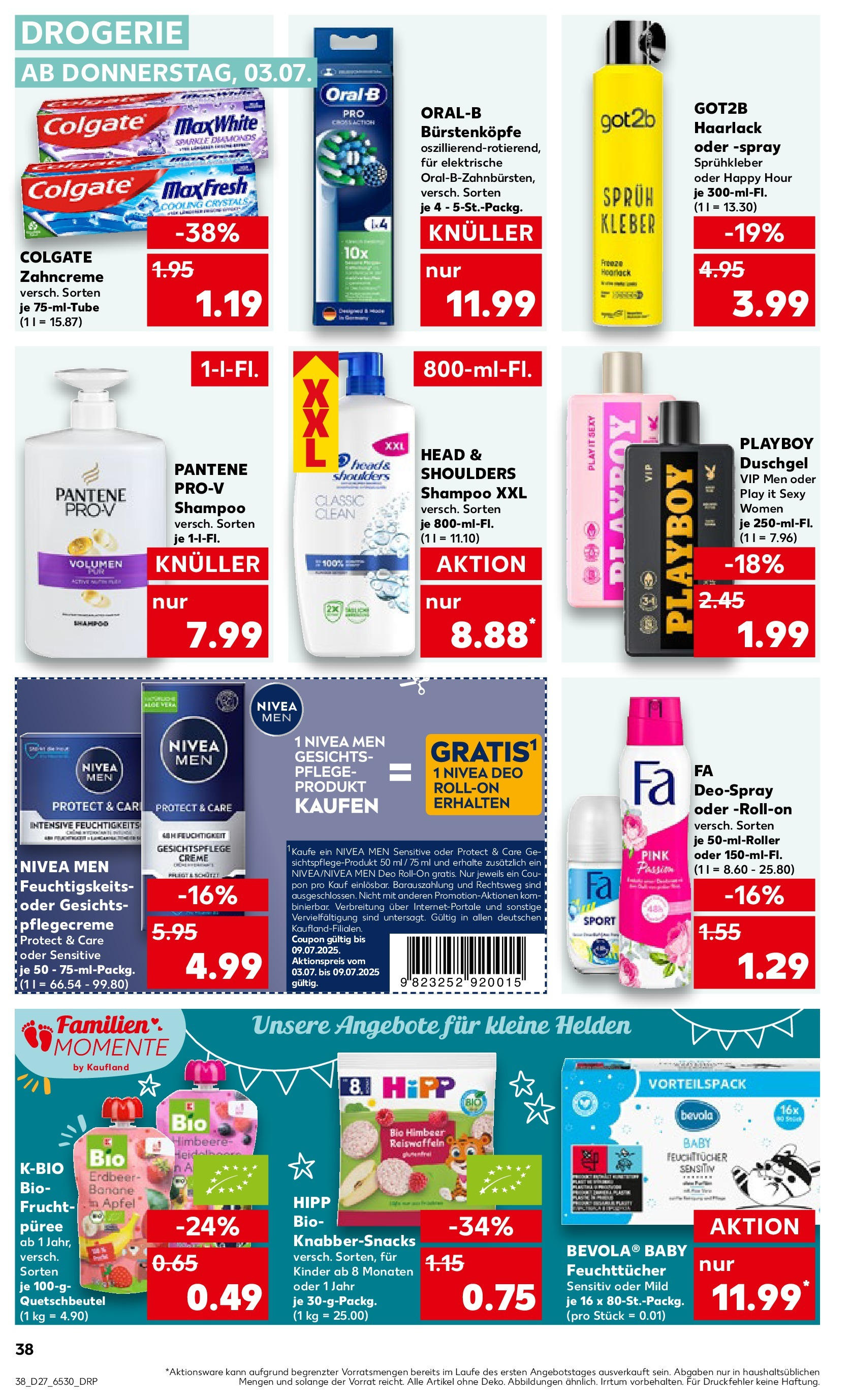 Prospekt Kaufland ab 03.07.2025 » Angebote Online zum Blättern | Seite: 38 | Produkte: Äpfel, Shampoo, Shower Gel, Himbeere
