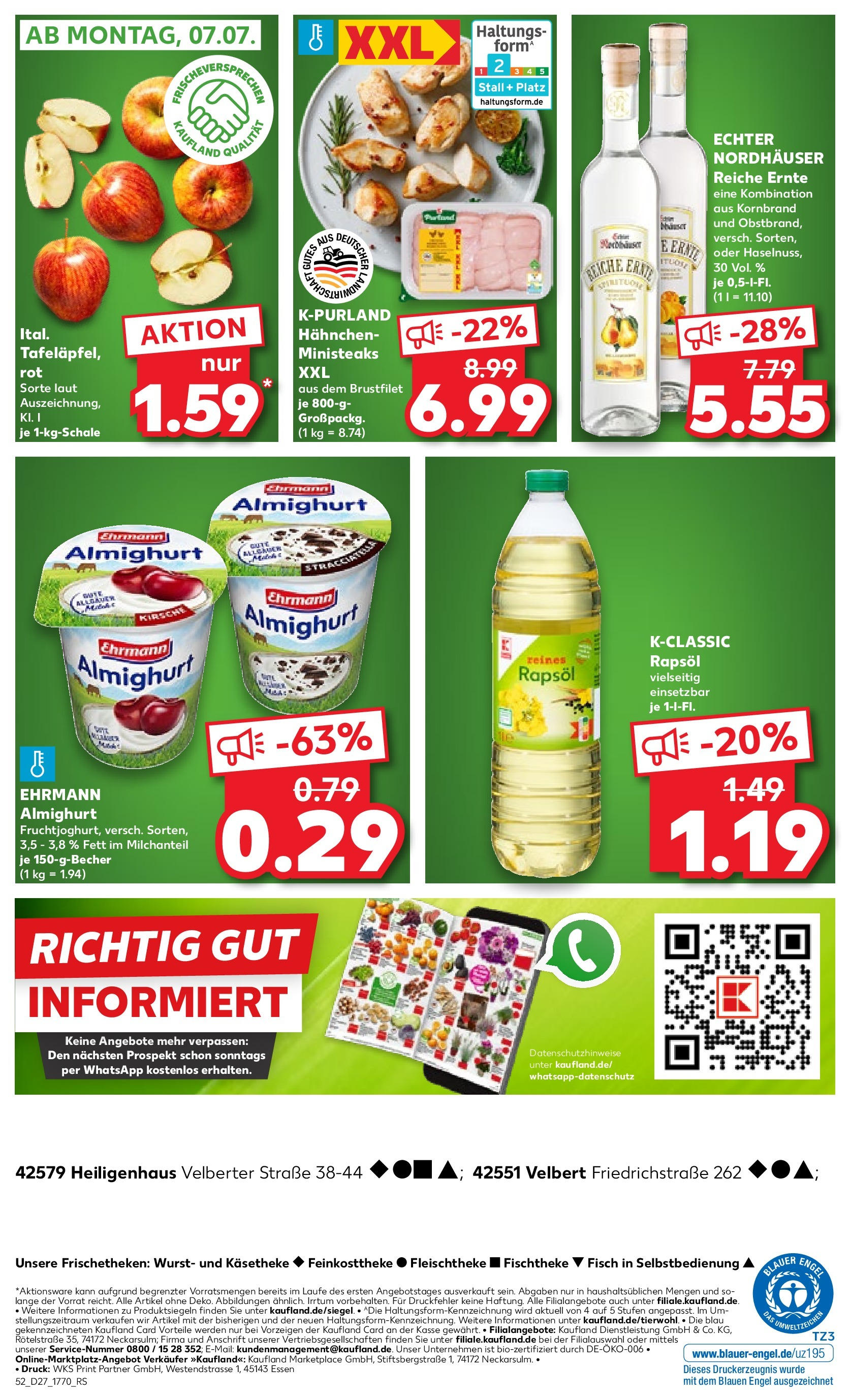 Prospekt Kaufland ab 03.07.2025 » Angebote und Werbung Online | Seite: 60 | Produkte: Hahnchen, Rapsöl, Fisch, Wurst Prospekt Kaufland ab 03.07.2025 » Angebote Online zum Blättern | Seite: 60 | Produkte: Hahnchen, Rapsöl, Fisch, Wurst