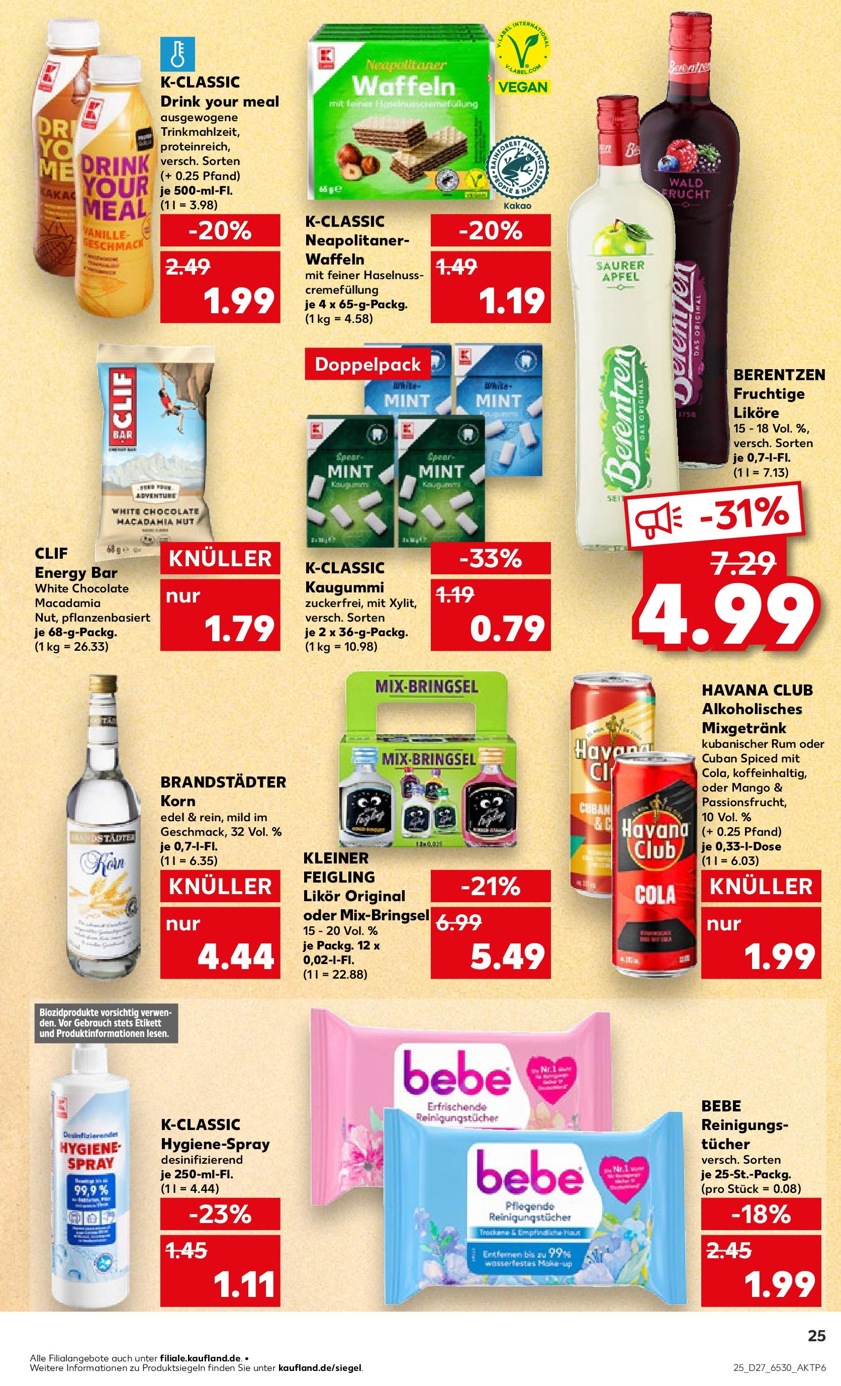 Prospekt Kaufland ab 03.07.2025 » Angebote Online zum Blättern | Seite: 25 | Produkte: Havana club, Cola, Energy, Rum